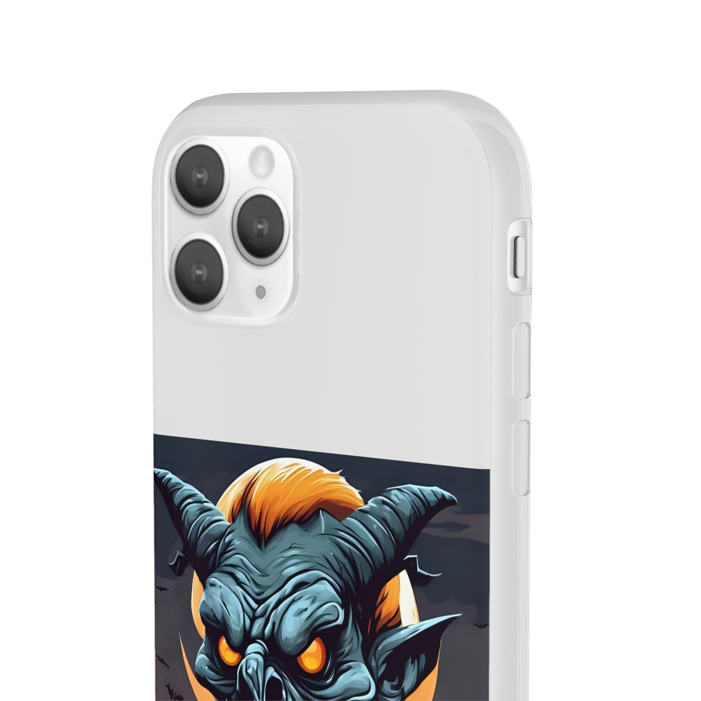 Scary Demon Art Flexi Case, Phone Cover for Halloween, Gift for Horror Lovers, Unapologetic Design, Trendy Cell Phone Protector