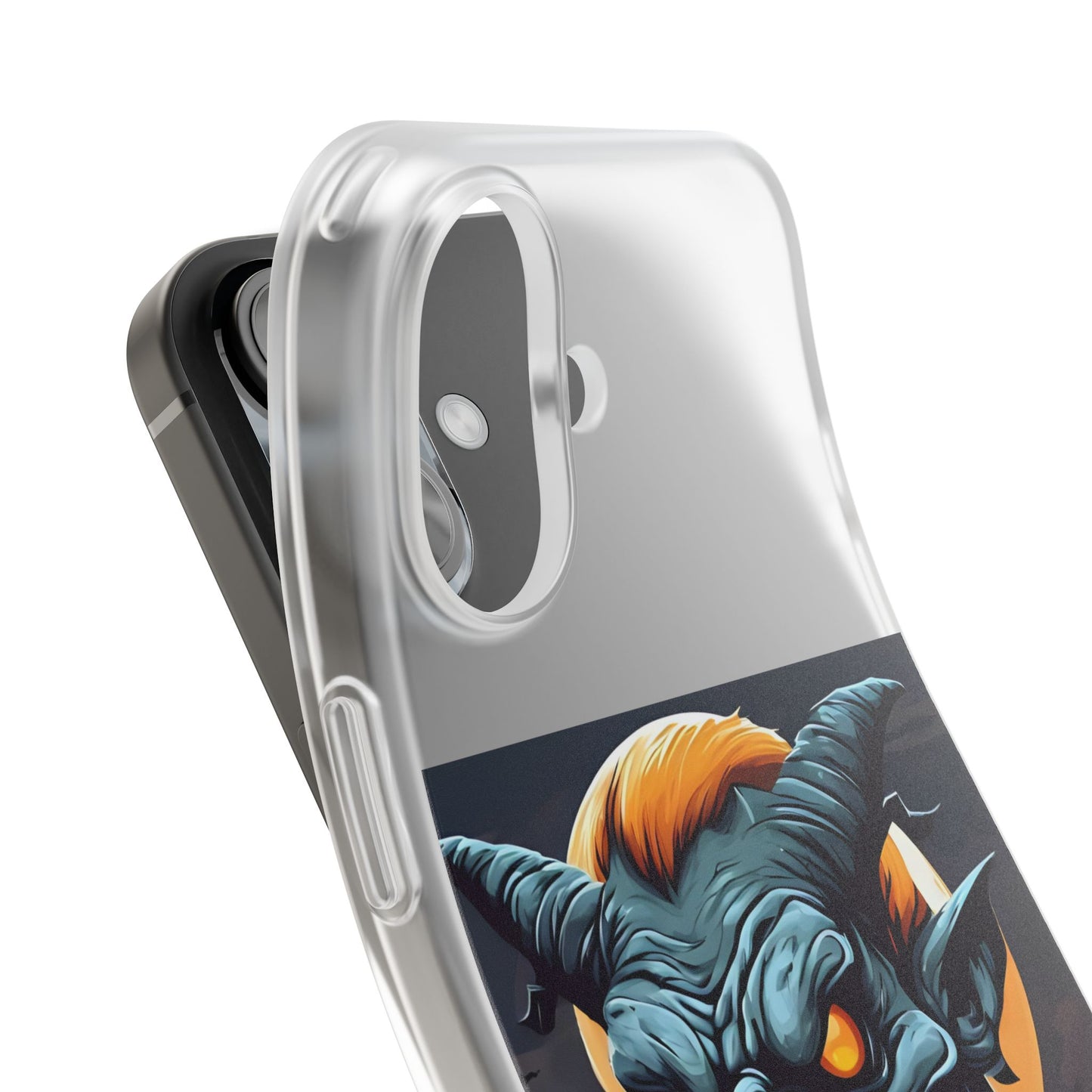 Scary Demon Art Flexi Case, Phone Cover for Halloween, Gift for Horror Lovers, Unapologetic Design, Trendy Cell Phone Protector