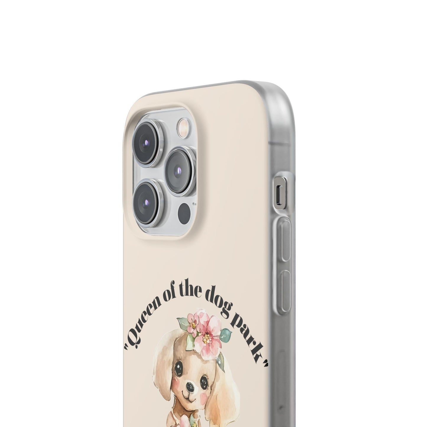 Cute Dog Park Flexi Case - 'Queen of the Dog Park', Protective Phone Cover for Dog Lovers, Pet Gift, Dog Mom Accessory, Custom Phone Case