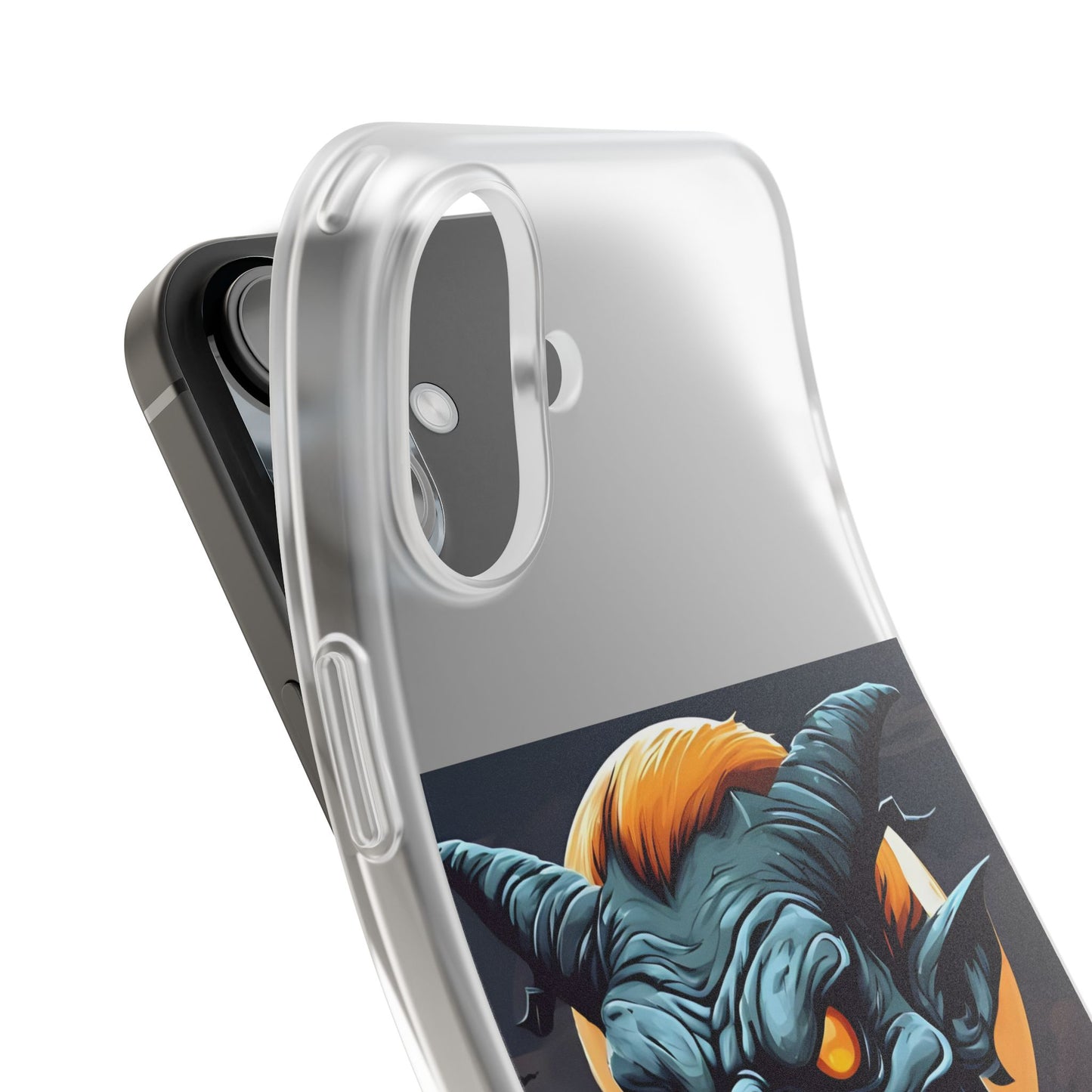 Scary Demon Art Flexi Case, Phone Cover for Halloween, Gift for Horror Lovers, Unapologetic Design, Trendy Cell Phone Protector