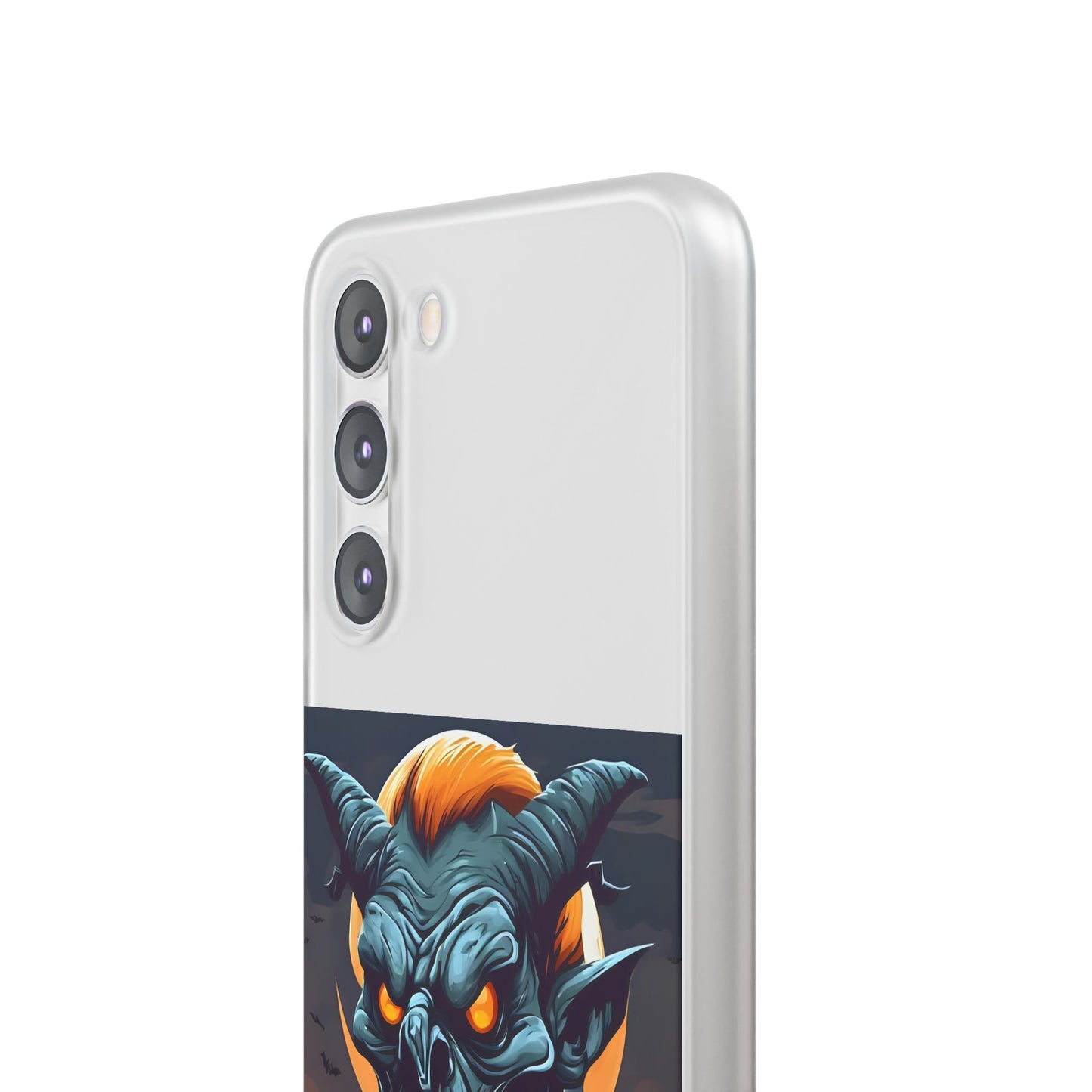 Scary Demon Art Flexi Case, Phone Cover for Halloween, Gift for Horror Lovers, Unapologetic Design, Trendy Cell Phone Protector