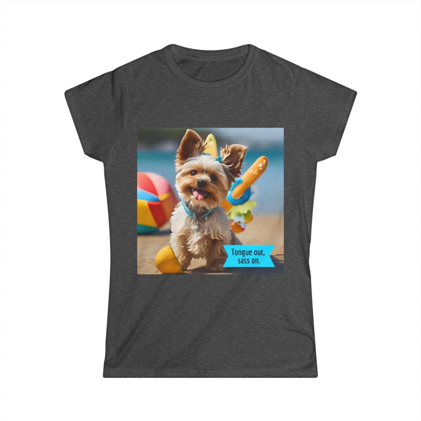 Dog Lover Tee, Playful Graphic, Women's Softstyle Tee, Summer Vibes , Pet Lover Gift, Dog Owner Apparel, Cute Animal Tee, Shipped from Canada