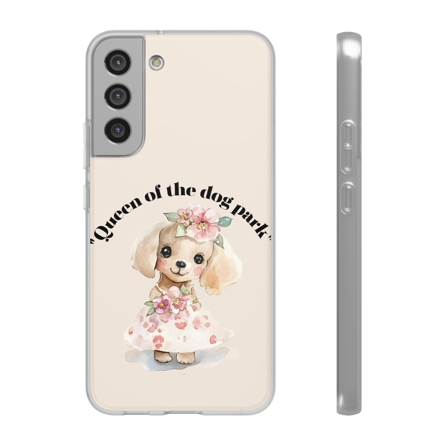 Cute Dog Park Flexi Case - 'Queen of the Dog Park', Protective Phone Cover for Dog Lovers, Pet Gift, Dog Mom Accessory, Custom Phone Case