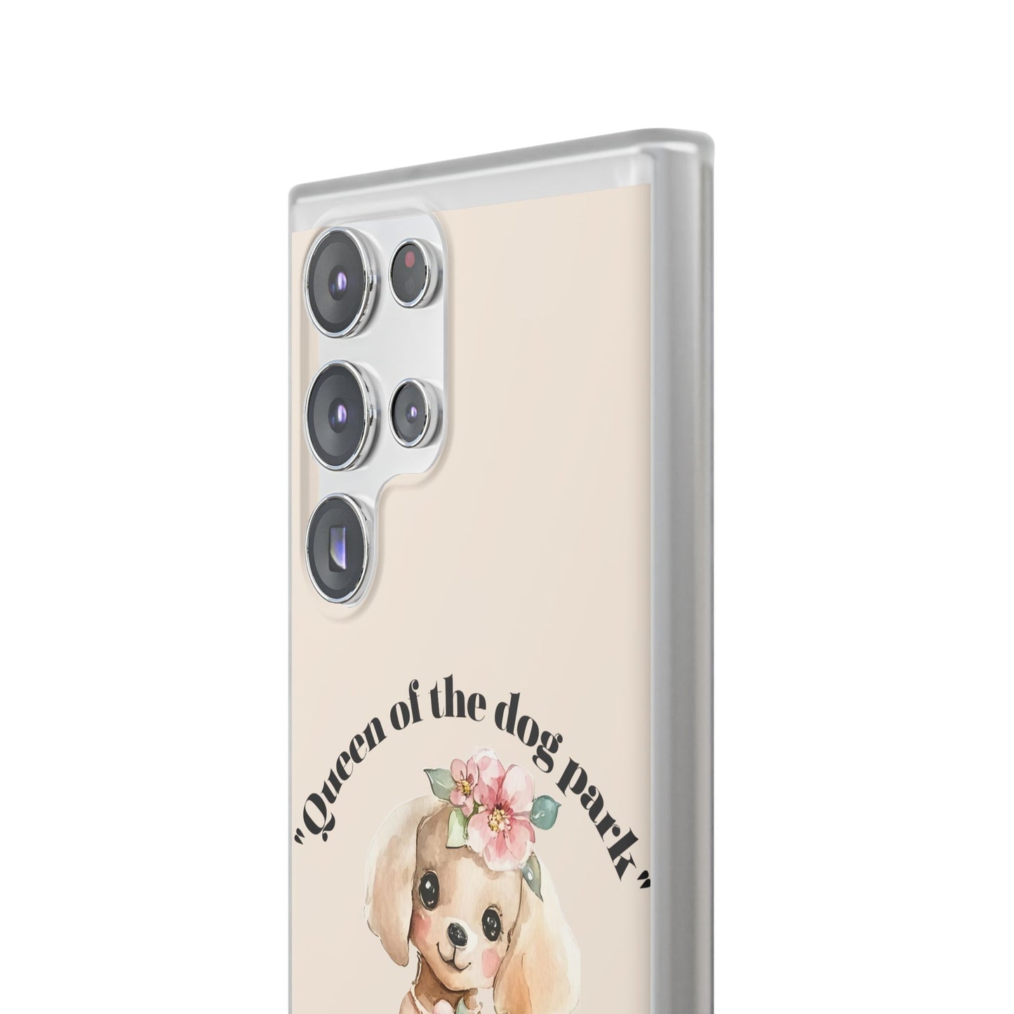 Cute Dog Park Flexi Case - 'Queen of the Dog Park', Protective Phone Cover for Dog Lovers, Pet Gift, Dog Mom Accessory, Custom Phone Case