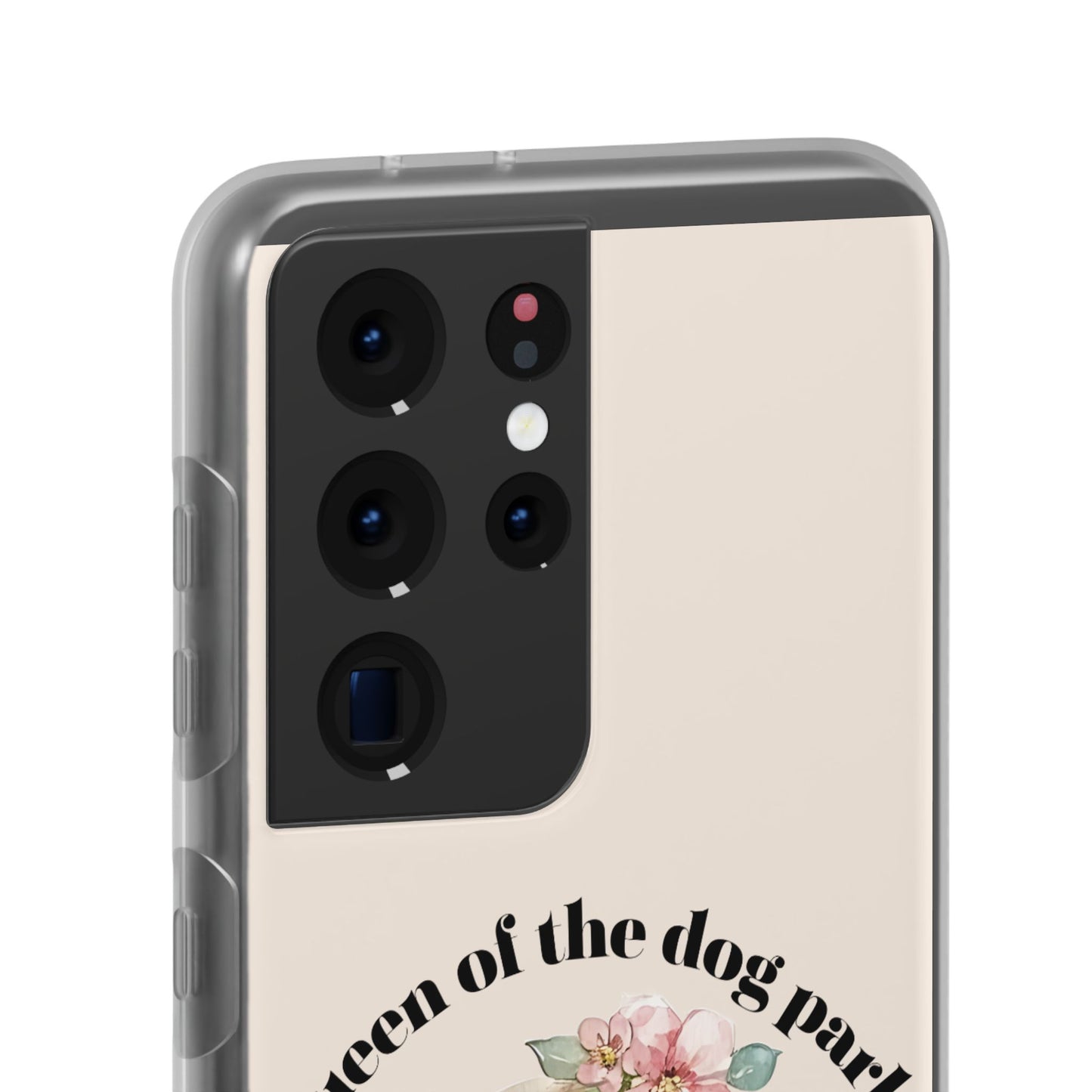 Cute Dog Park Flexi Case - 'Queen of the Dog Park', Protective Phone Cover for Dog Lovers, Pet Gift, Dog Mom Accessory, Custom Phone Case