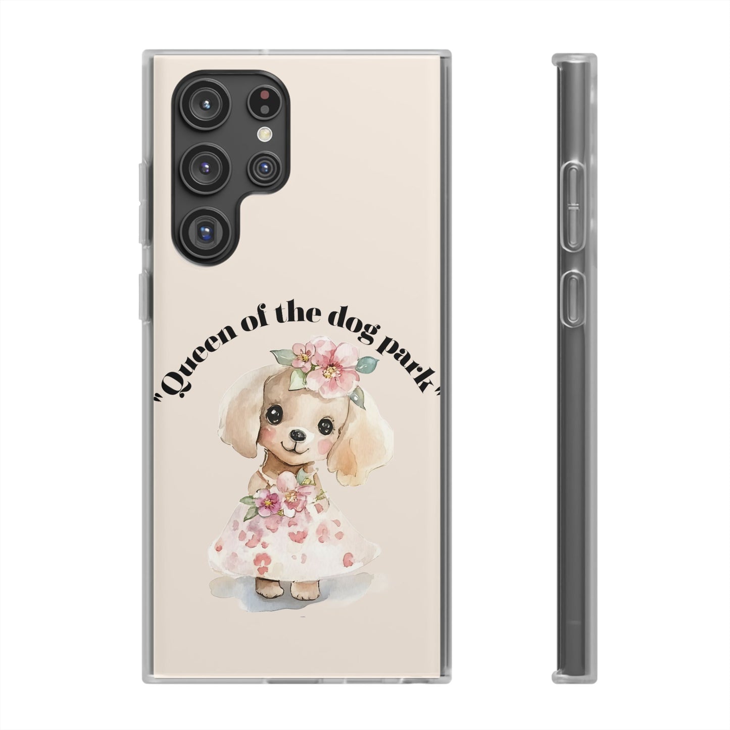 Cute Dog Park Flexi Case - 'Queen of the Dog Park', Protective Phone Cover for Dog Lovers, Pet Gift, Dog Mom Accessory, Custom Phone Case
