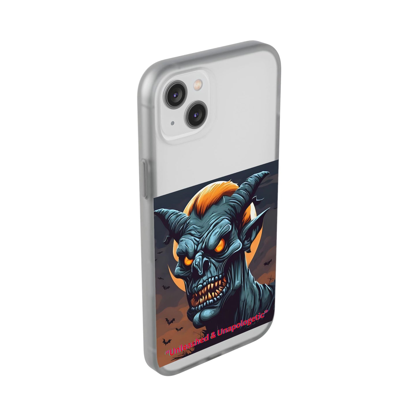 Scary Demon Art Flexi Case, Phone Cover for Halloween, Gift for Horror Lovers, Unapologetic Design, Trendy Cell Phone Protector