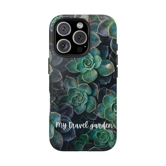 Travel Garden Phone Case, Succulents on the Go,  Gifts for any Gardening types,  Relaxing and calming nature design.  Shipped from USA