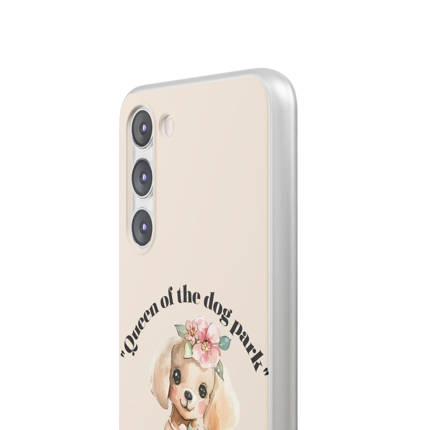 Cute Dog Park Flexi Case - 'Queen of the Dog Park', Protective Phone Cover for Dog Lovers, Pet Gift, Dog Mom Accessory, Custom Phone Case