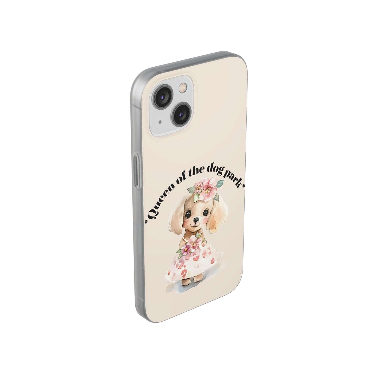 Cute Dog Park Flexi Case - 'Queen of the Dog Park', Protective Phone Cover for Dog Lovers, Pet Gift, Dog Mom Accessory, Custom Phone Case
