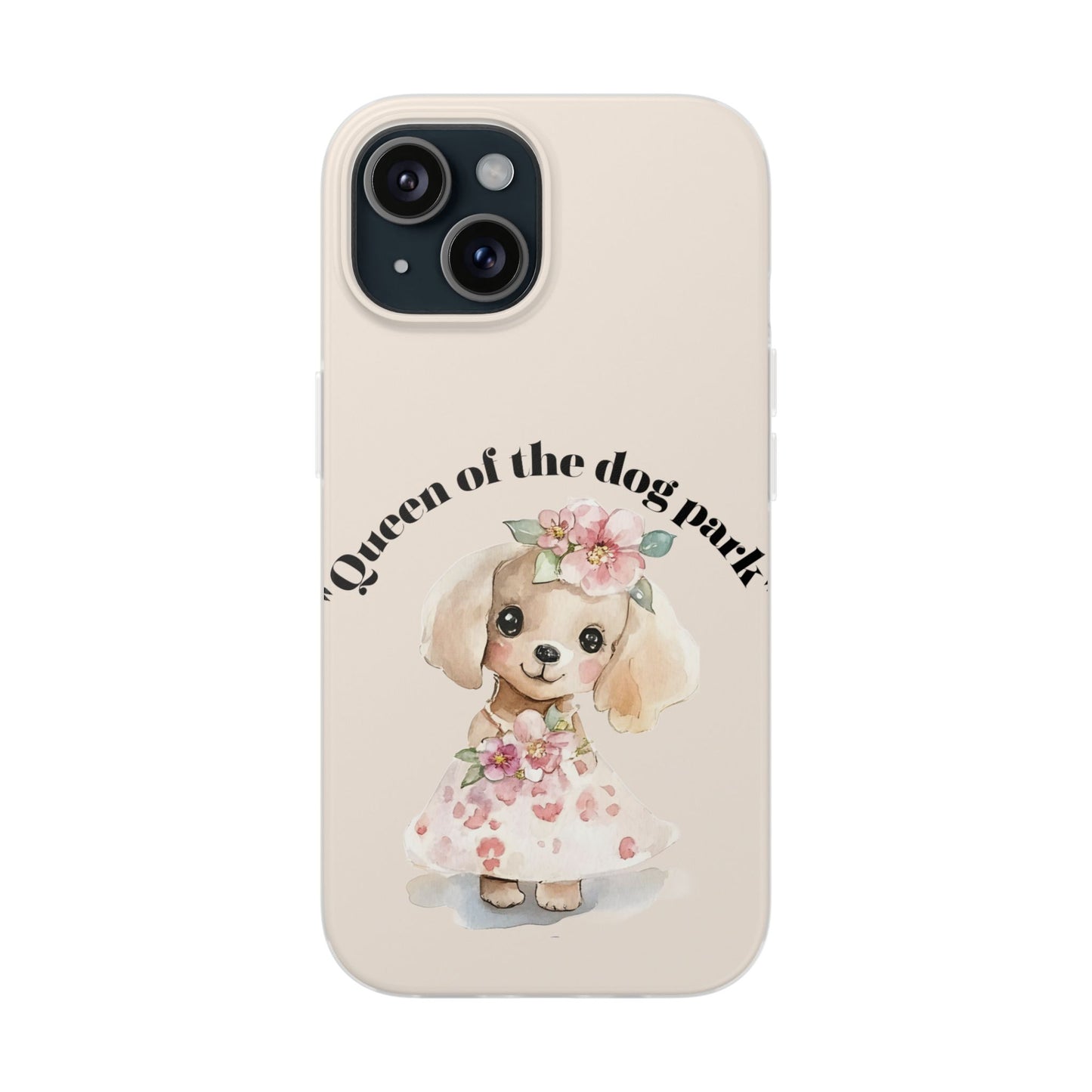 Cute Dog Park Flexi Case - 'Queen of the Dog Park', Protective Phone Cover for Dog Lovers, Pet Gift, Dog Mom Accessory, Custom Phone Case
