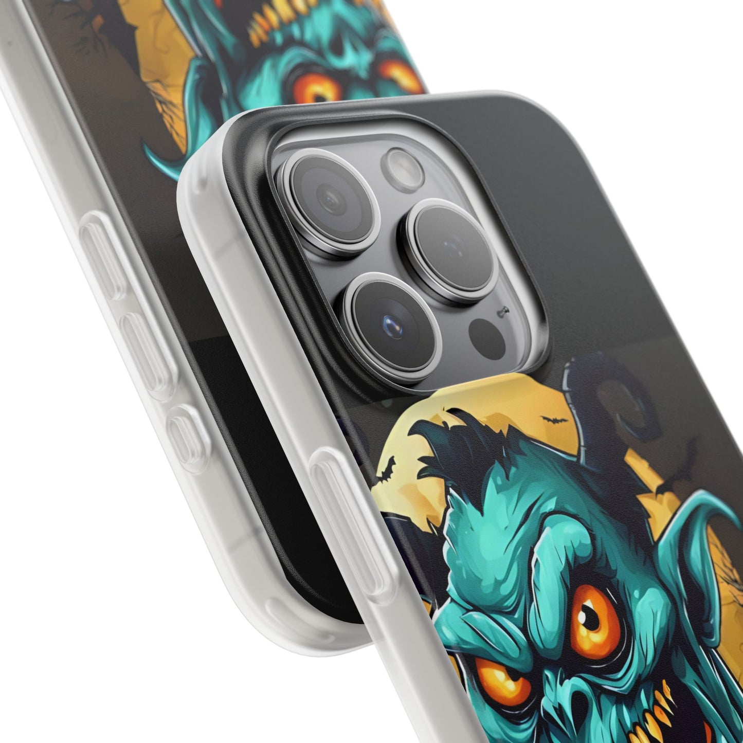 Halloween Monster Flexi Case - Fun Phone Cover, Witch Candy Design, Halloween Gift, Spooky Phone Accessory, Cute Monster Case