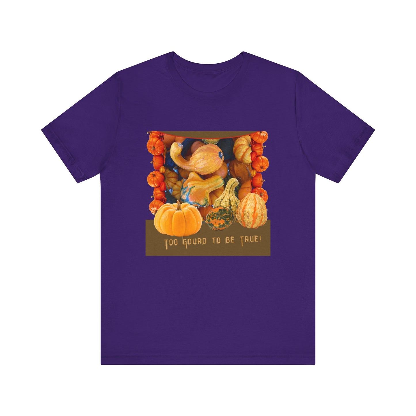 Fall Harvest Tee - 'Too Gourd to Be True' Pumpkin Design