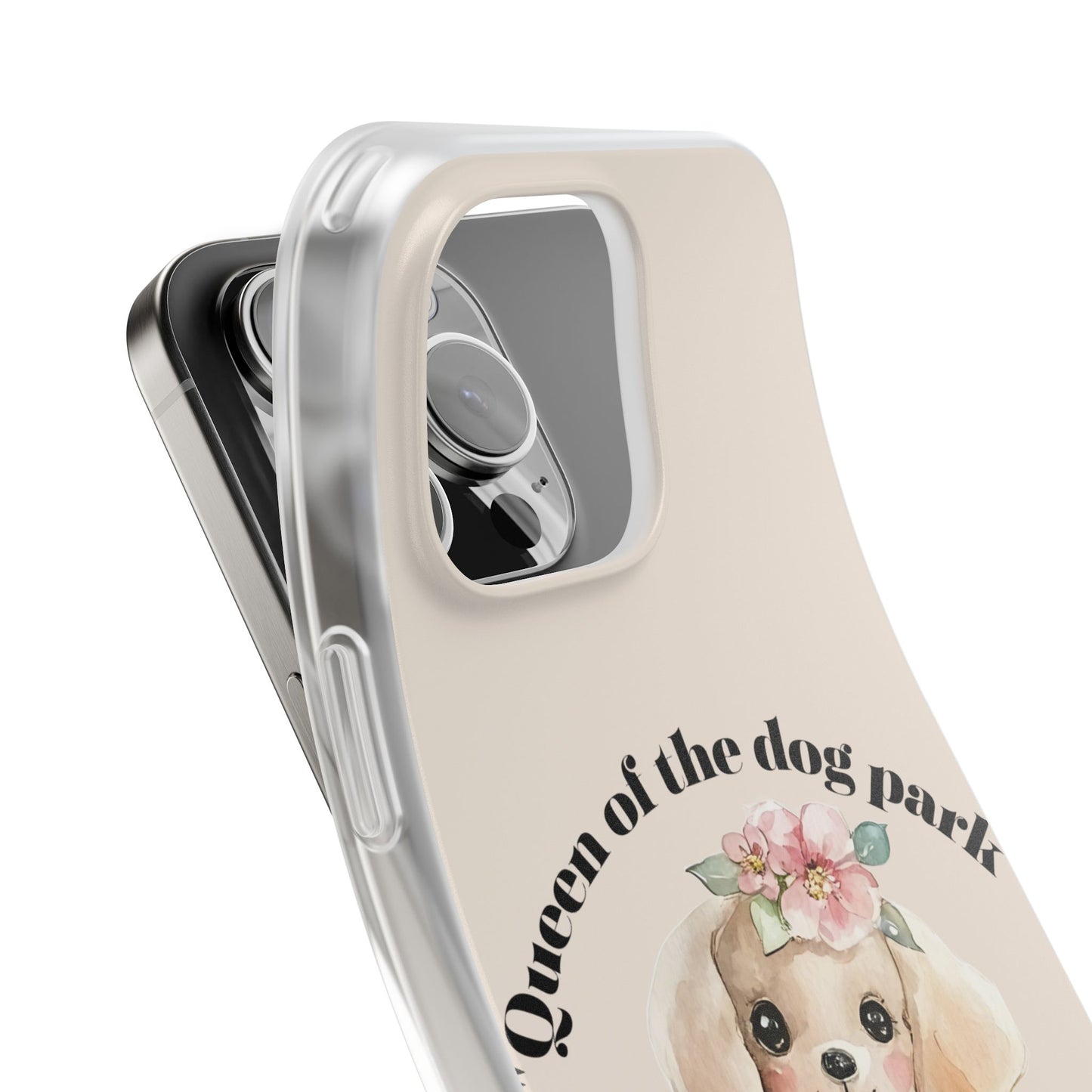 Cute Dog Park Flexi Case - 'Queen of the Dog Park', Protective Phone Cover for Dog Lovers, Pet Gift, Dog Mom Accessory, Custom Phone Case