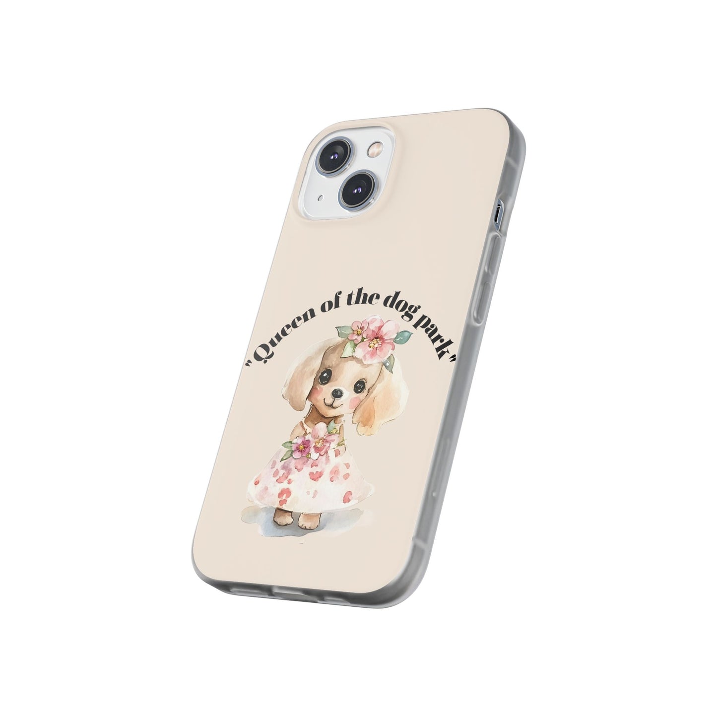 Cute Dog Park Flexi Case - 'Queen of the Dog Park', Protective Phone Cover for Dog Lovers, Pet Gift, Dog Mom Accessory, Custom Phone Case