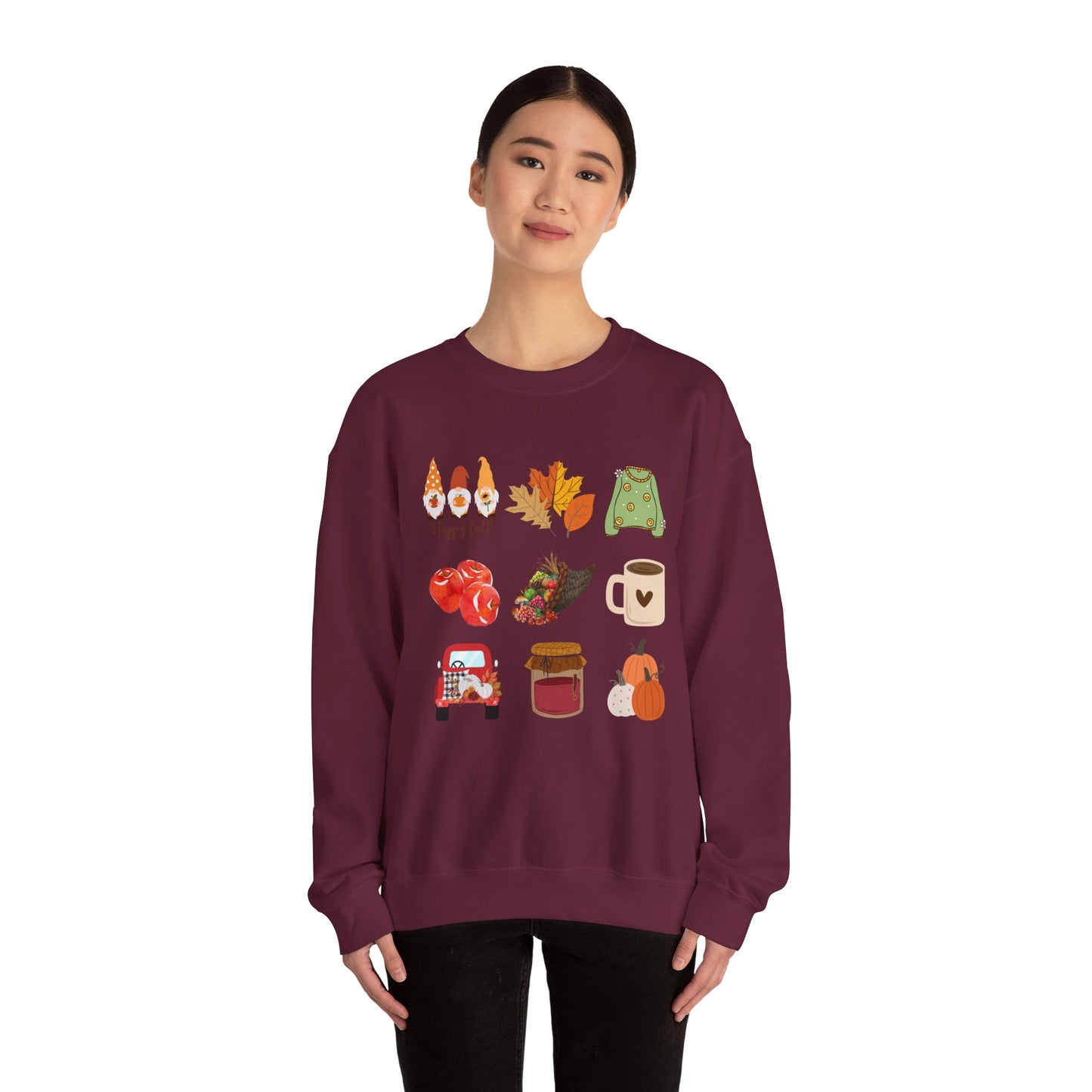 Fall Vibes Crewneck Sweatshirt - Cozy Autumn Unisex Blend for Cool Days and Thanksgiving, Give a gift or keep for yourself, printed in Canada