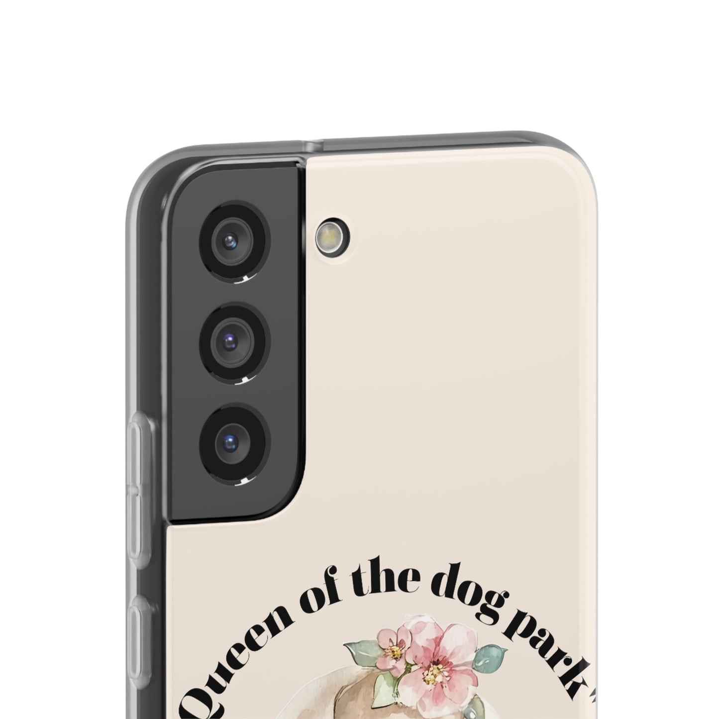 Cute Dog Park Flexi Case - 'Queen of the Dog Park', Protective Phone Cover for Dog Lovers, Pet Gift, Dog Mom Accessory, Custom Phone Case