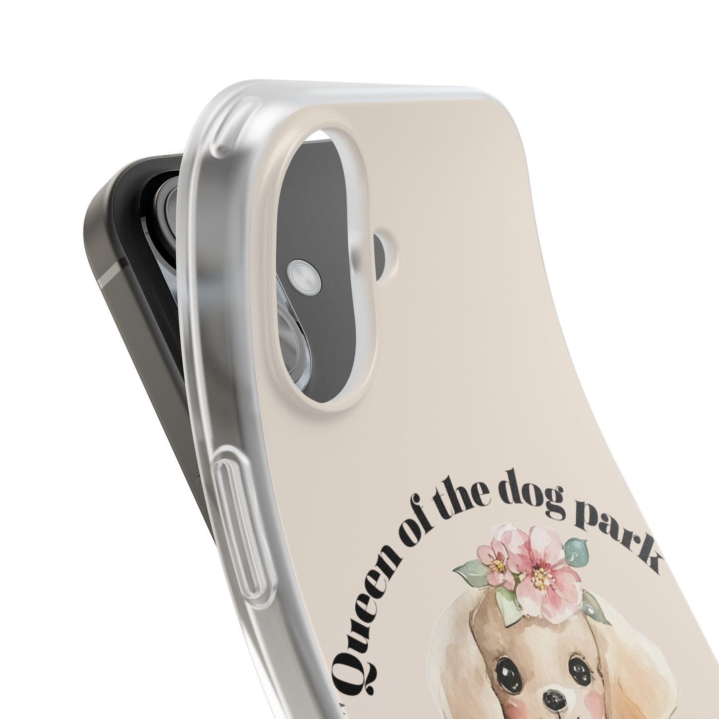 Cute Dog Park Flexi Case - 'Queen of the Dog Park', Protective Phone Cover for Dog Lovers, Pet Gift, Dog Mom Accessory, Custom Phone Case