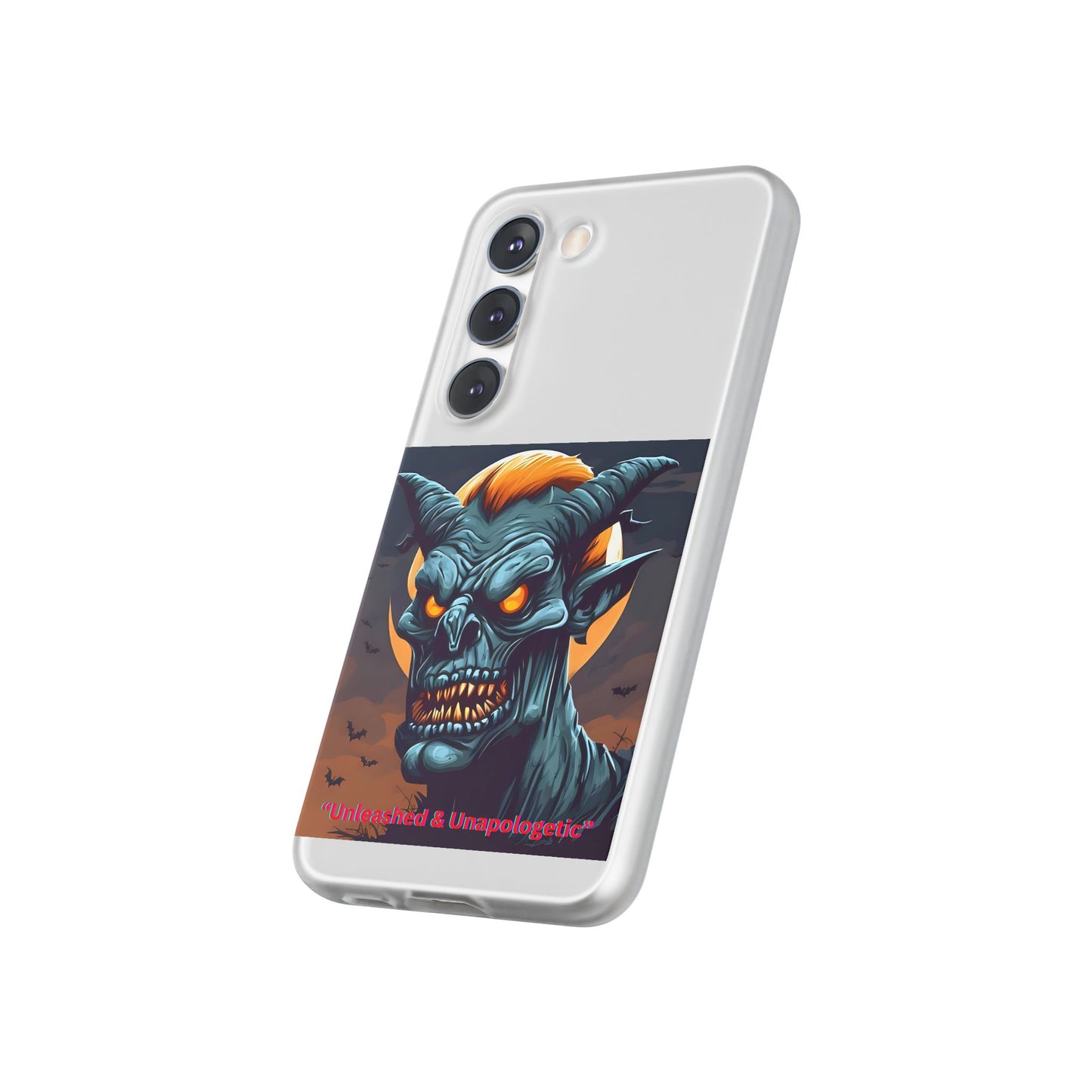 Scary Demon Art Flexi Case, Phone Cover for Halloween, Gift for Horror Lovers, Unapologetic Design, Trendy Cell Phone Protector