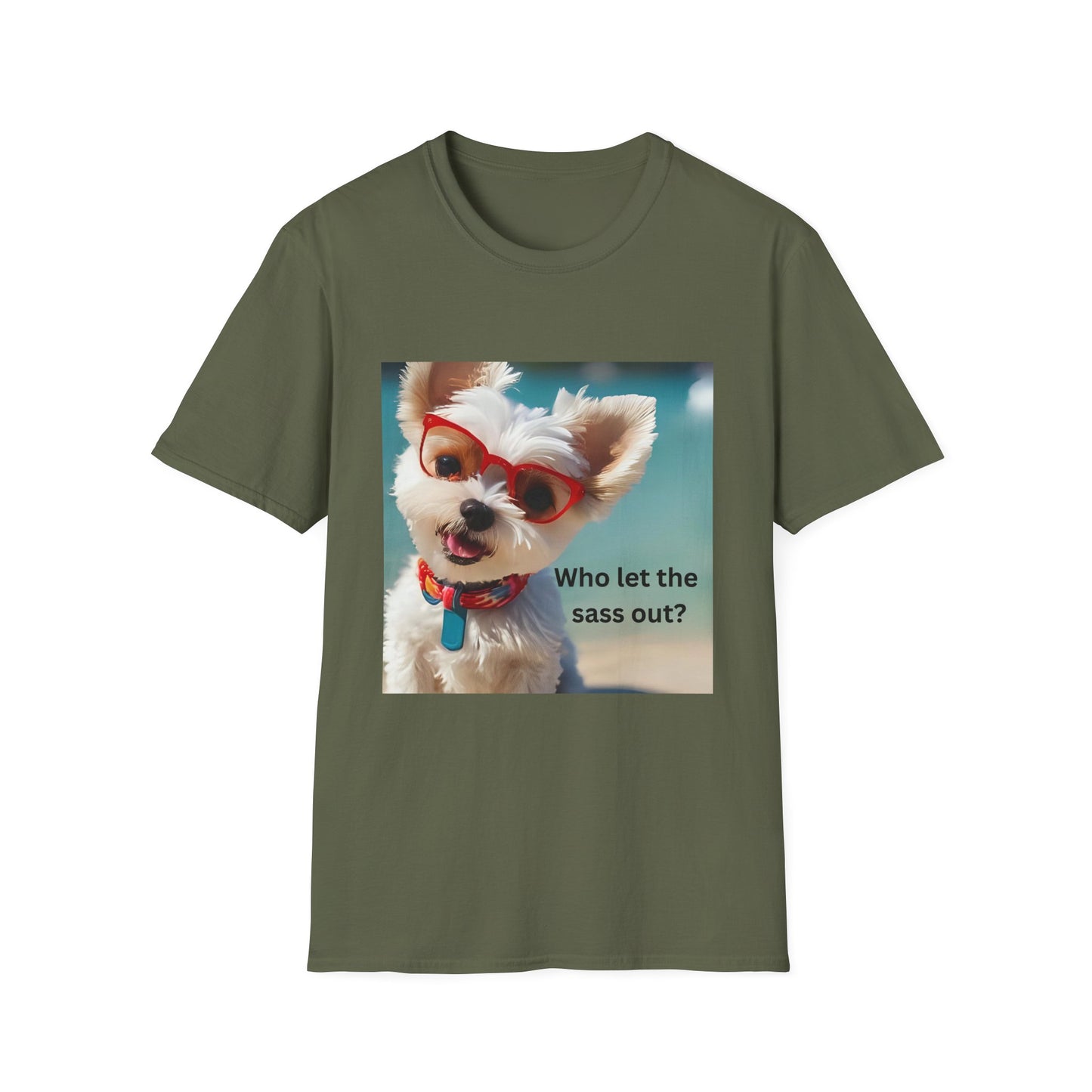 Who Let the Sass Out Shirt, Funny Dog Quote T-Shirt, Pet Lover Gift, Casual Summer Tee,  Dog Mom Humor Top, Printed and shipped from Canada