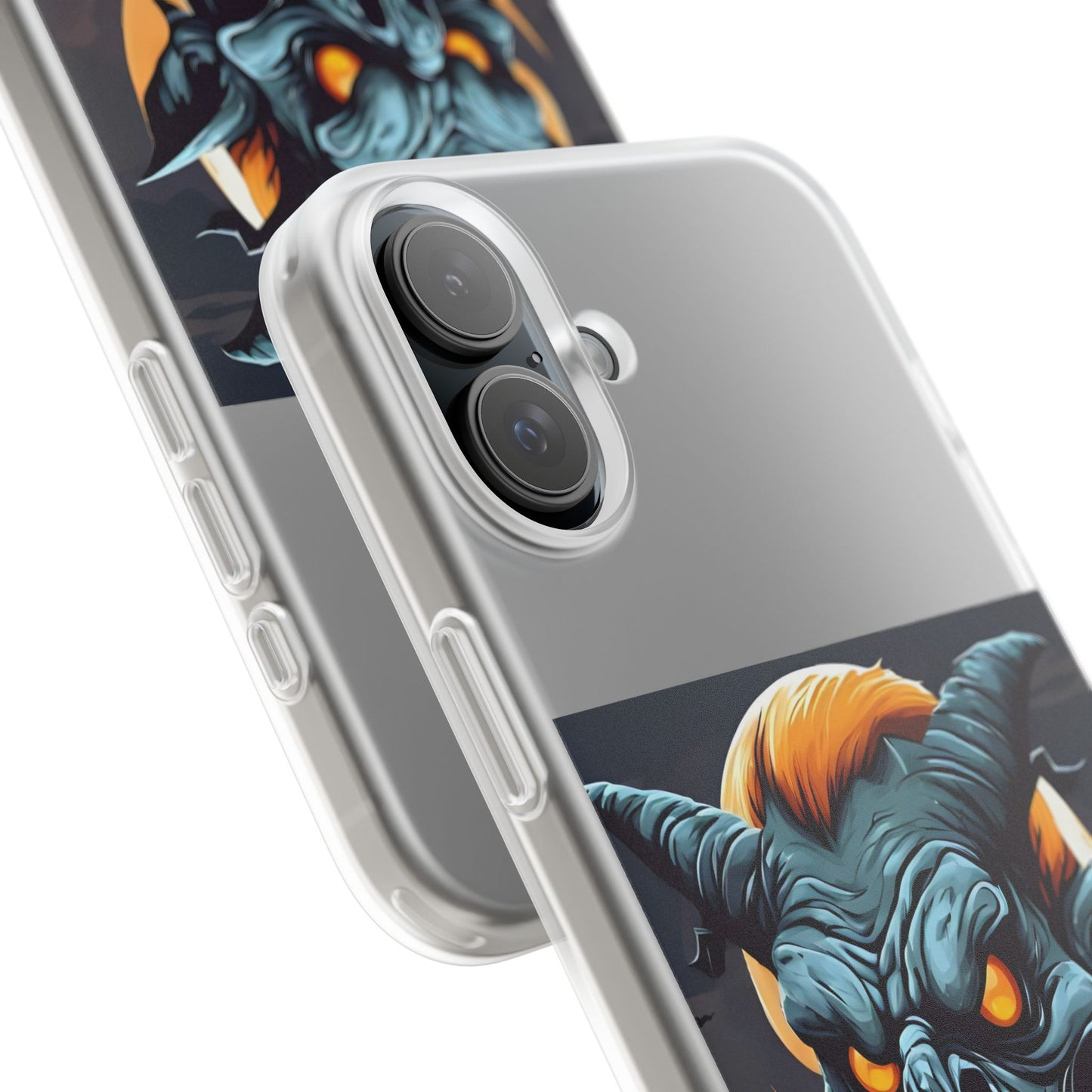 Scary Demon Art Flexi Case, Phone Cover for Halloween, Gift for Horror Lovers, Unapologetic Design, Trendy Cell Phone Protector