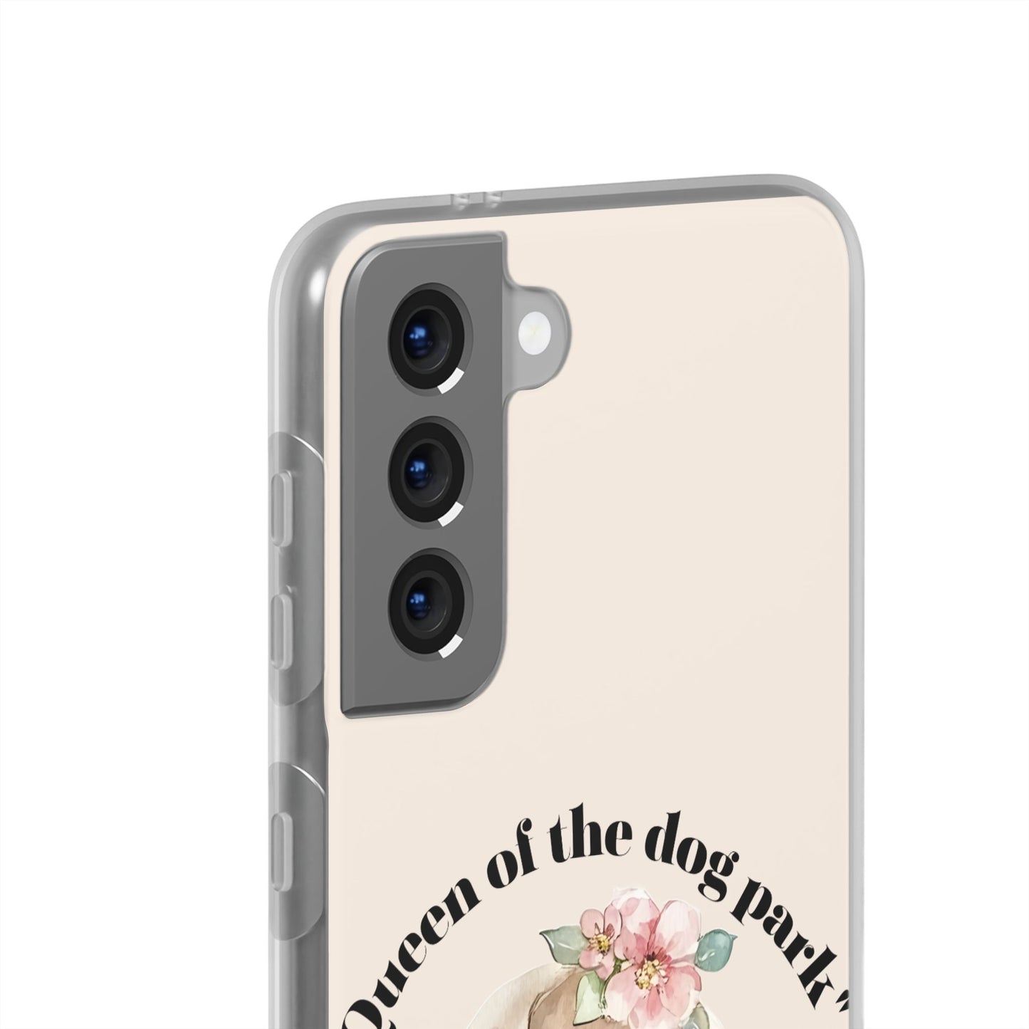 Cute Dog Park Flexi Case - 'Queen of the Dog Park', Protective Phone Cover for Dog Lovers, Pet Gift, Dog Mom Accessory, Custom Phone Case