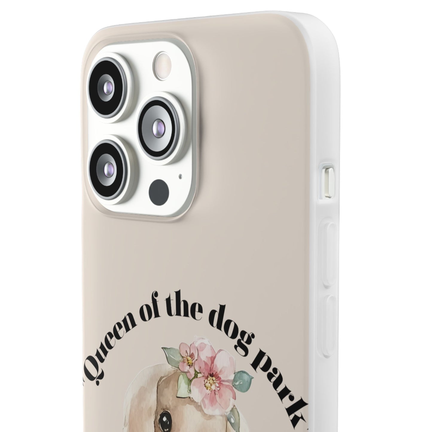 Cute Dog Park Flexi Case - 'Queen of the Dog Park', Protective Phone Cover for Dog Lovers, Pet Gift, Dog Mom Accessory, Custom Phone Case