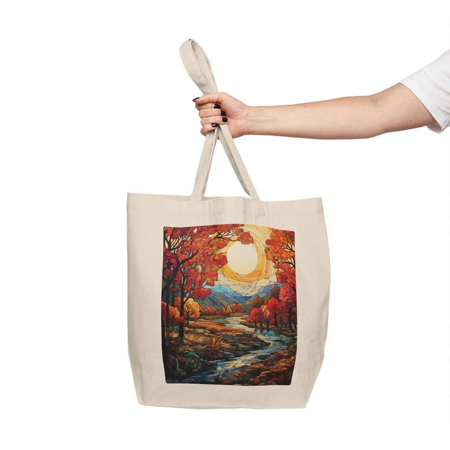 Fall Fun Canvas Shopping Tote, 100% Cotton, Washable, Shipped from Canada