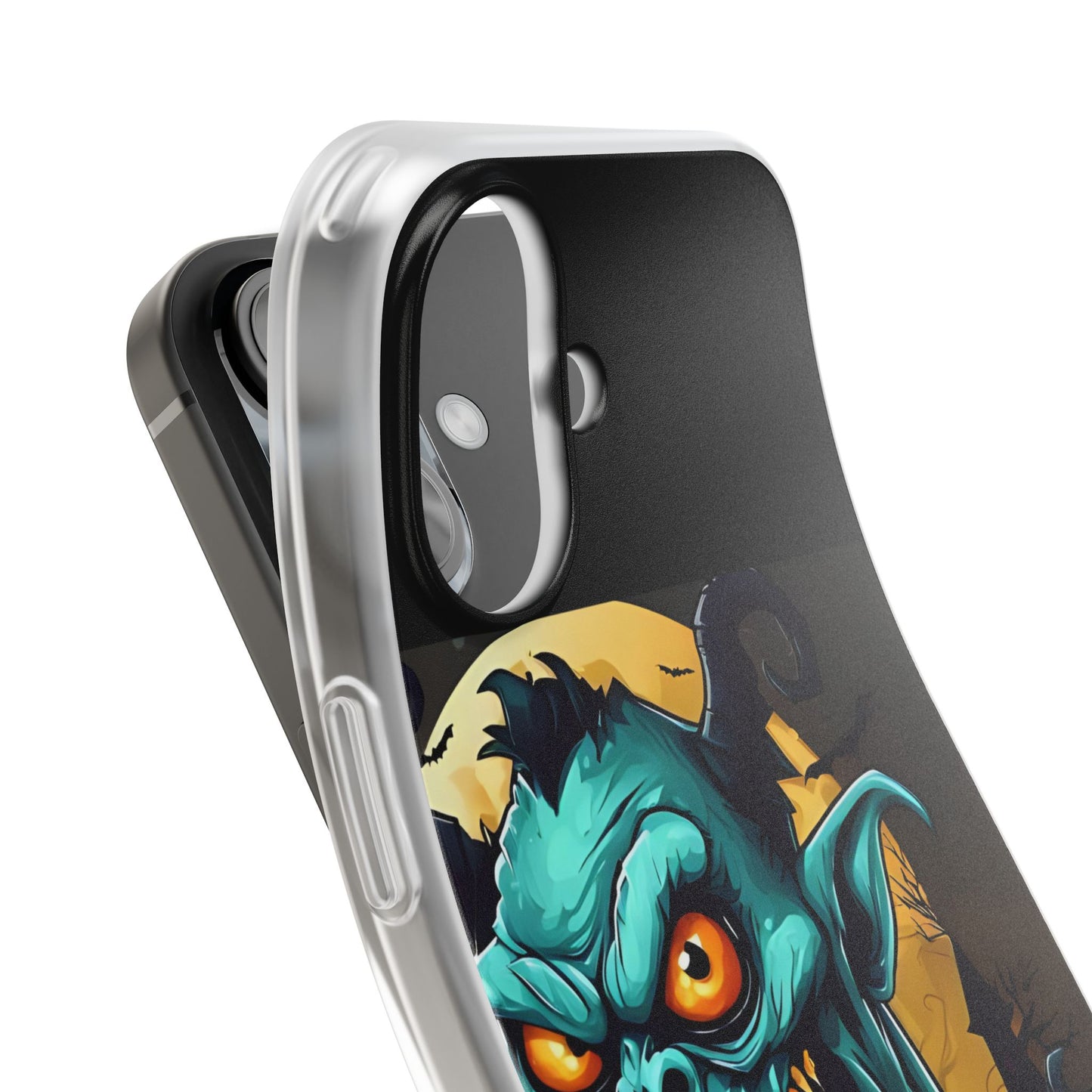 Halloween Monster Flexi Case - Fun Phone Cover, Witch Candy Design, Halloween Gift, Spooky Phone Accessory, Cute Monster Case