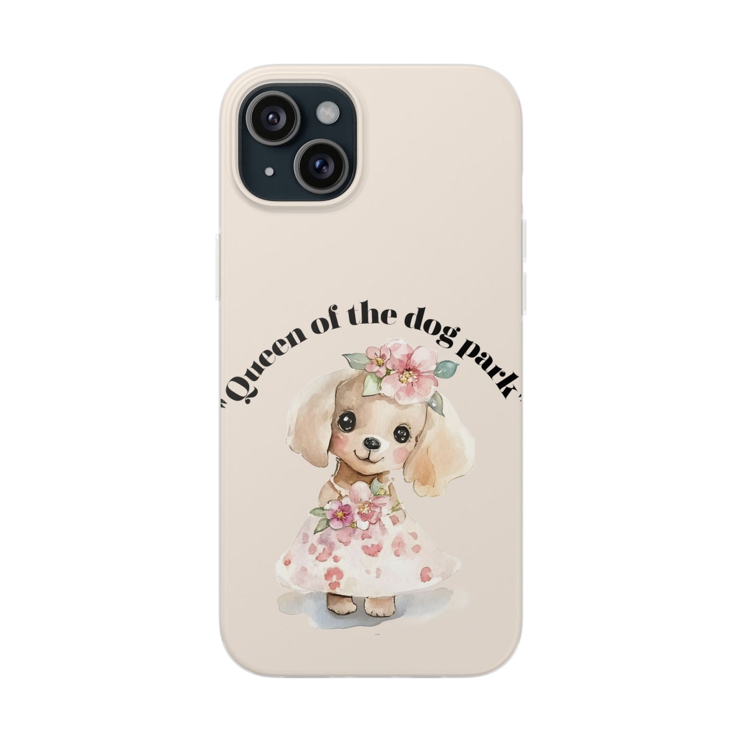 Cute Dog Park Flexi Case - 'Queen of the Dog Park', Protective Phone Cover for Dog Lovers, Pet Gift, Dog Mom Accessory, Custom Phone Case