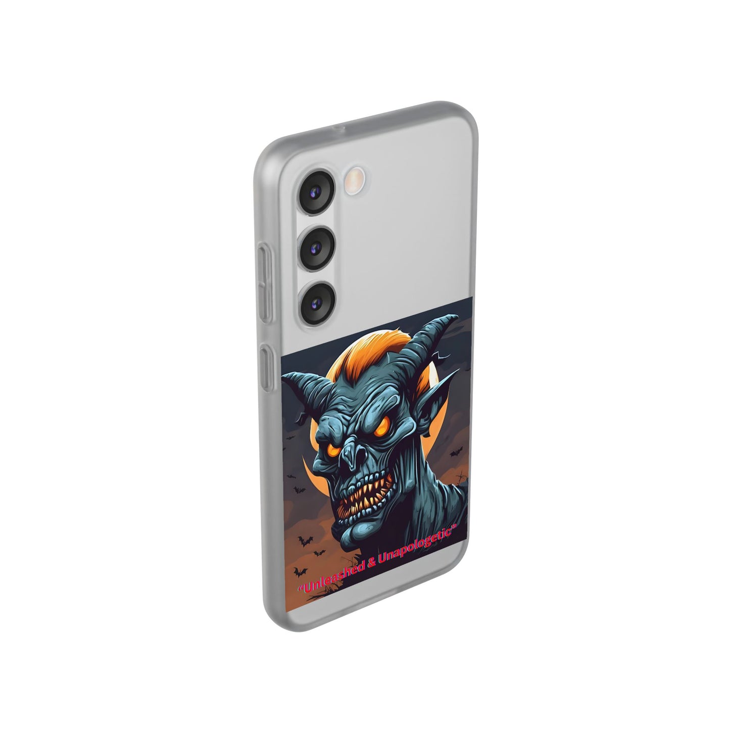 Scary Demon Art Flexi Case, Phone Cover for Halloween, Gift for Horror Lovers, Unapologetic Design, Trendy Cell Phone Protector