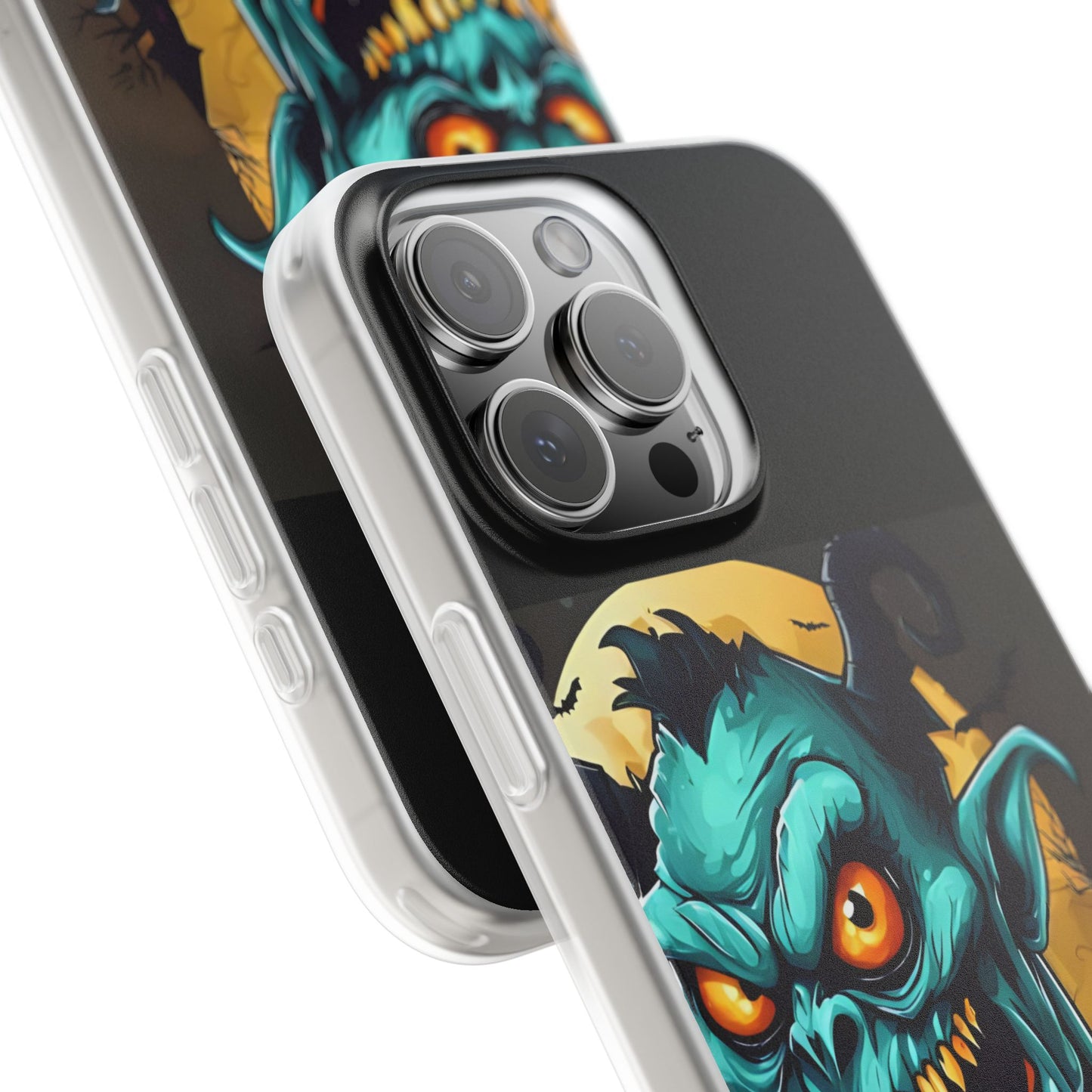 Halloween Monster Flexi Case - Fun Phone Cover, Witch Candy Design, Halloween Gift, Spooky Phone Accessory, Cute Monster Case