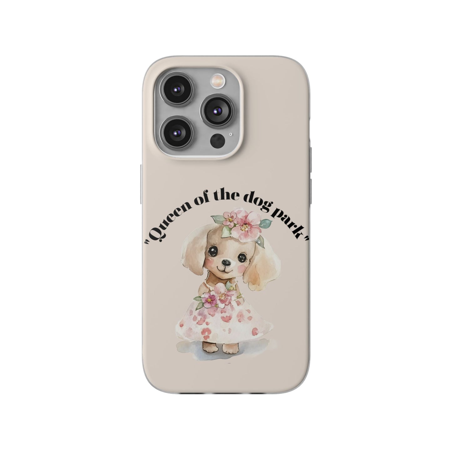 Cute Dog Park Flexi Case - 'Queen of the Dog Park', Protective Phone Cover for Dog Lovers, Pet Gift, Dog Mom Accessory, Custom Phone Case