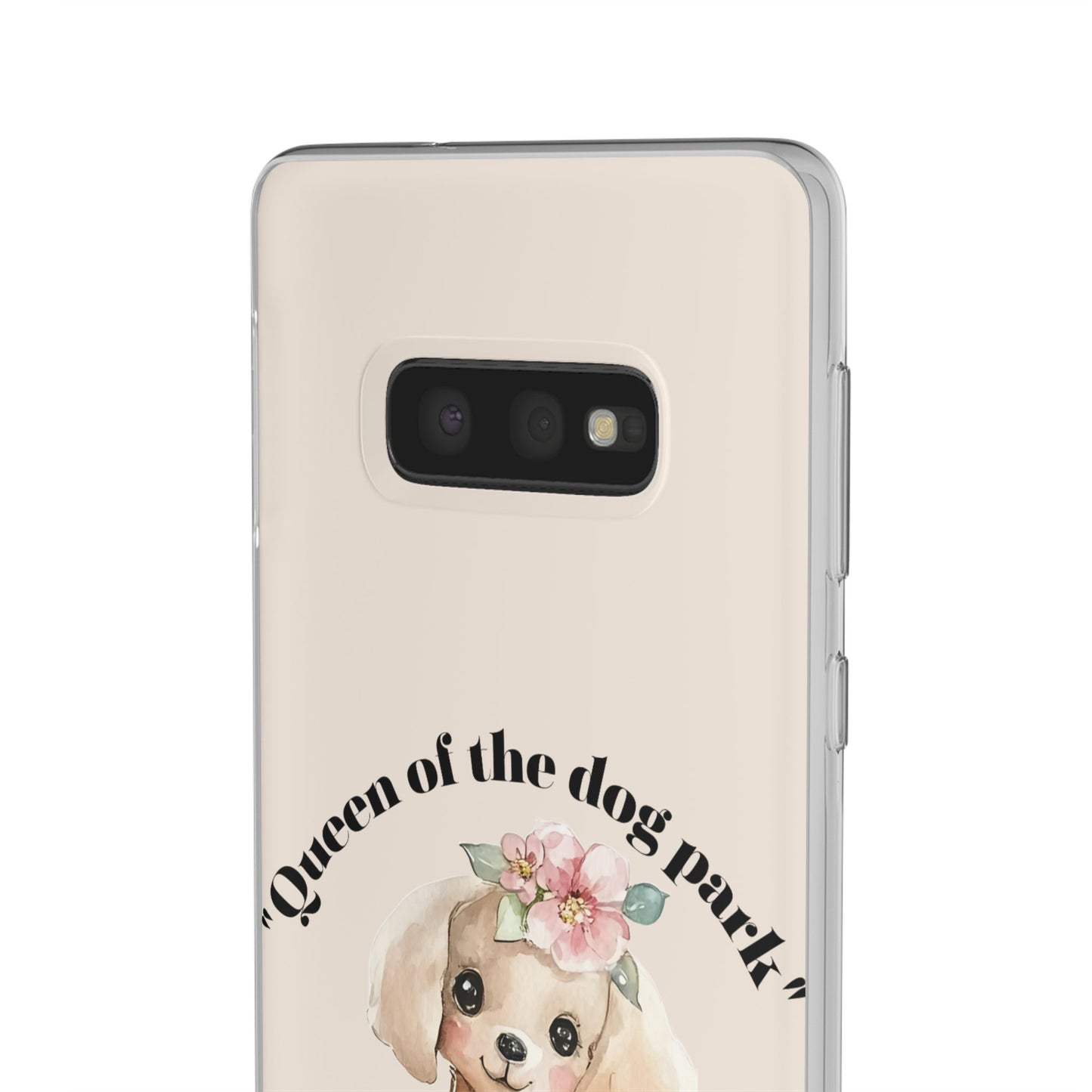 Cute Dog Park Flexi Case - 'Queen of the Dog Park', Protective Phone Cover for Dog Lovers, Pet Gift, Dog Mom Accessory, Custom Phone Case