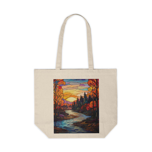 Artistic Autumn Scene Tote Bag, 100% Natural Cotton, Shipped from Canada