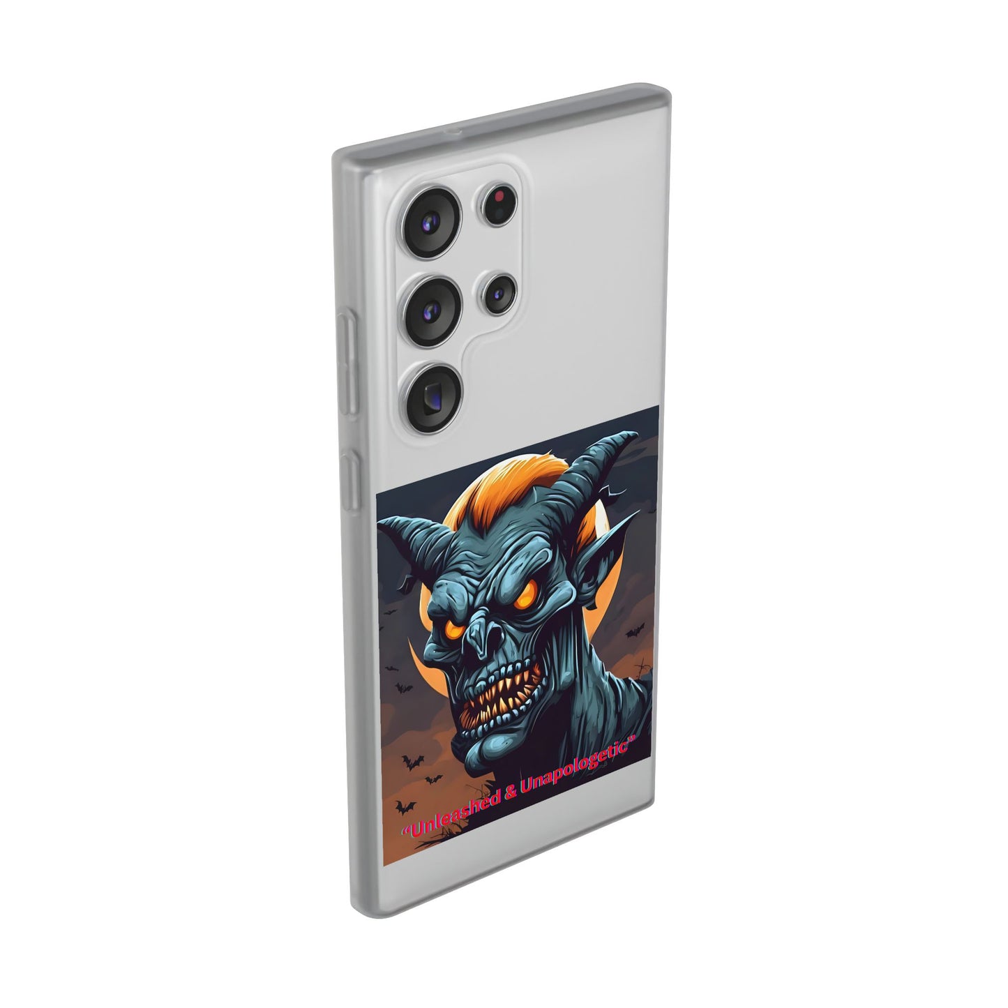 Scary Demon Art Flexi Case, Phone Cover for Halloween, Gift for Horror Lovers, Unapologetic Design, Trendy Cell Phone Protector