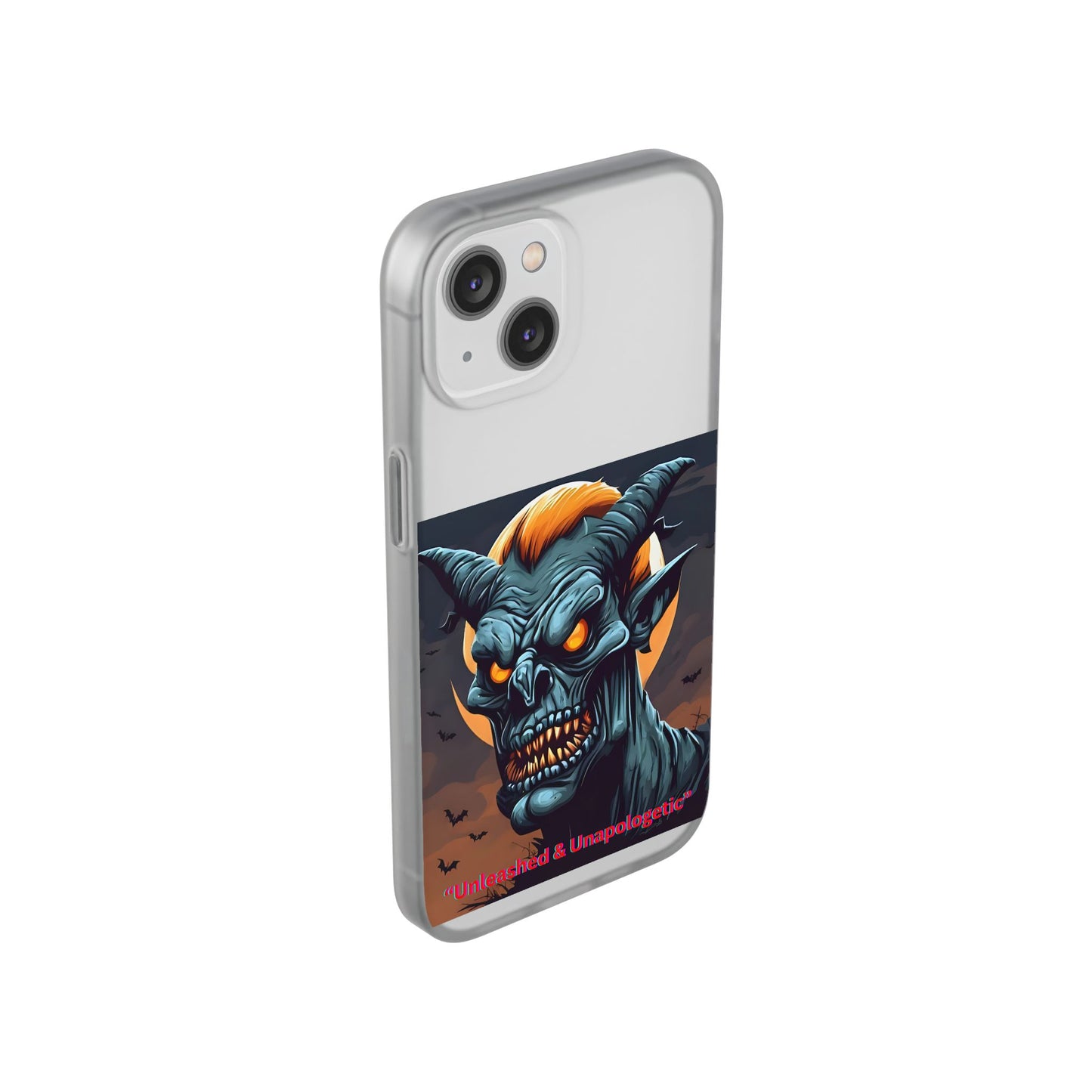 Scary Demon Art Flexi Case, Phone Cover for Halloween, Gift for Horror Lovers, Unapologetic Design, Trendy Cell Phone Protector