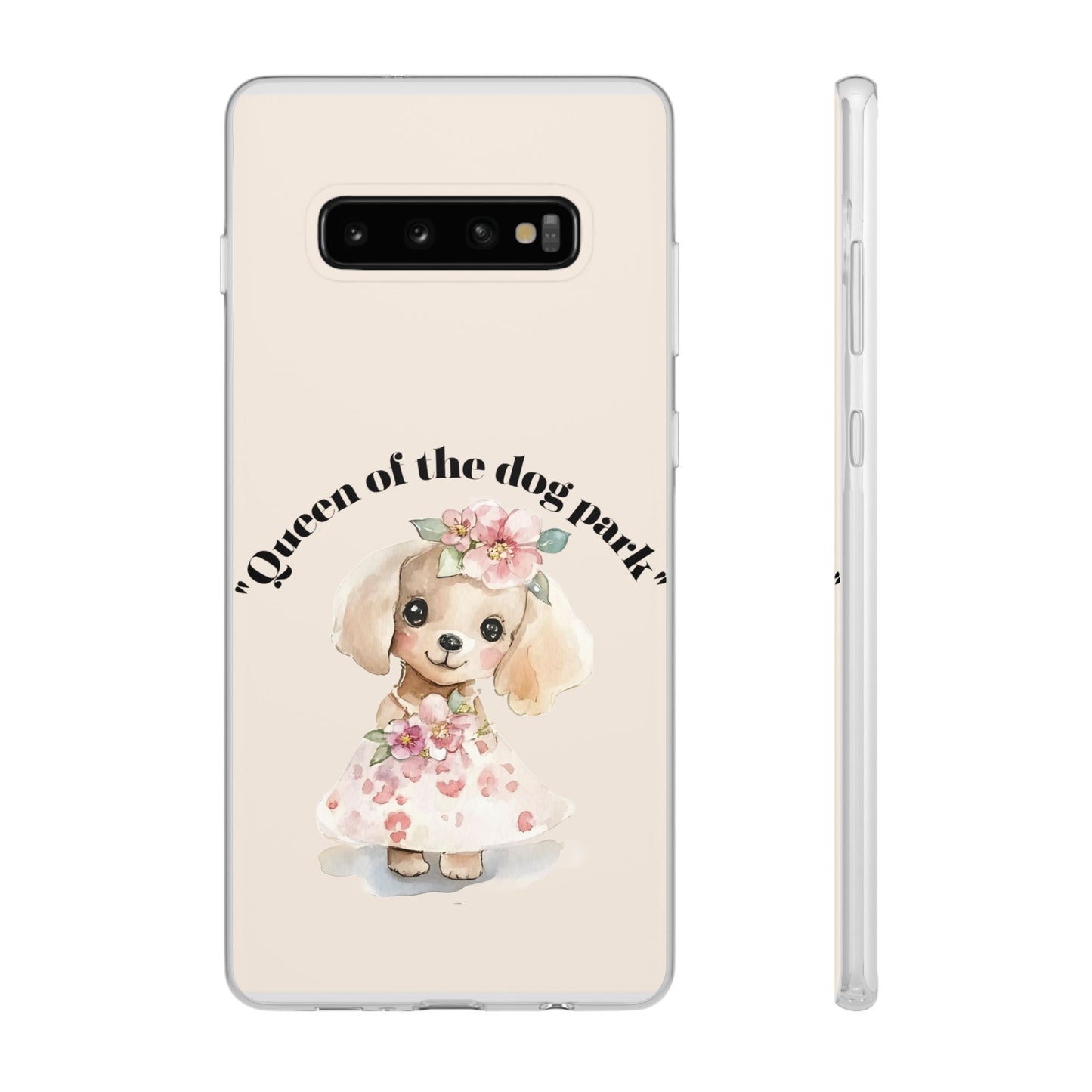 Cute Dog Park Flexi Case - 'Queen of the Dog Park', Protective Phone Cover for Dog Lovers, Pet Gift, Dog Mom Accessory, Custom Phone Case