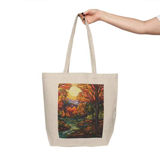 Autumn Landscape Canvas Tote Bag, Eco-Friendly 100%  Bag, Fall Decor, Gift for Nature Lovers, Reusable Grocery Tote, Washable, Shipped from Canada