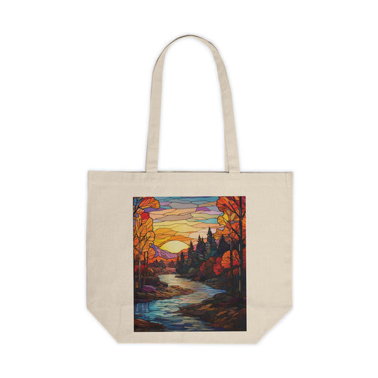 Artistic Autumn Scene Tote Bag, 100% Natural Cotton, Shipped from Canada