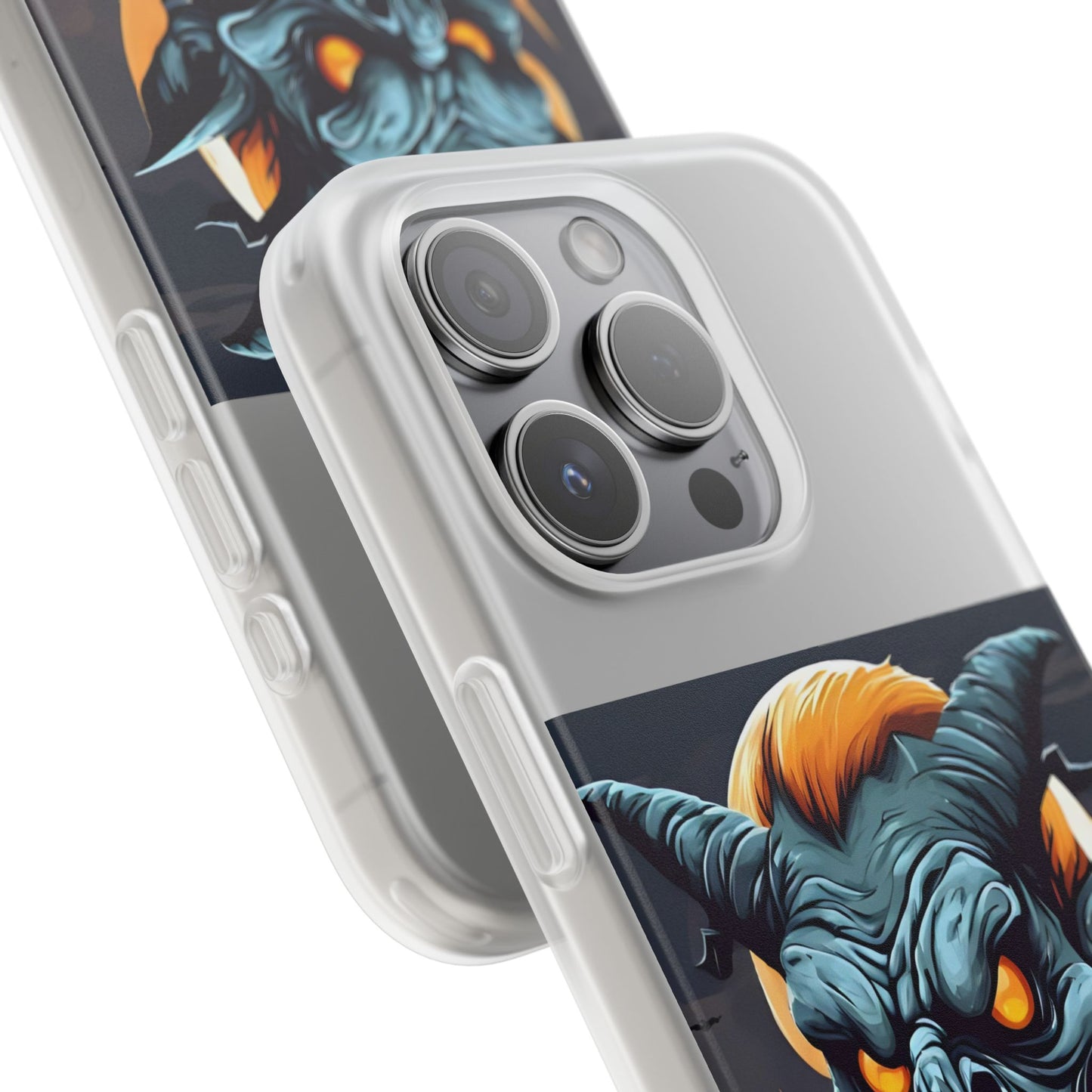 Scary Demon Art Flexi Case, Phone Cover for Halloween, Gift for Horror Lovers, Unapologetic Design, Trendy Cell Phone Protector