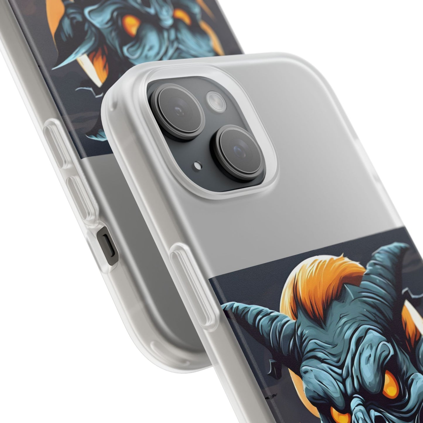 Scary Demon Art Flexi Case, Phone Cover for Halloween, Gift for Horror Lovers, Unapologetic Design, Trendy Cell Phone Protector