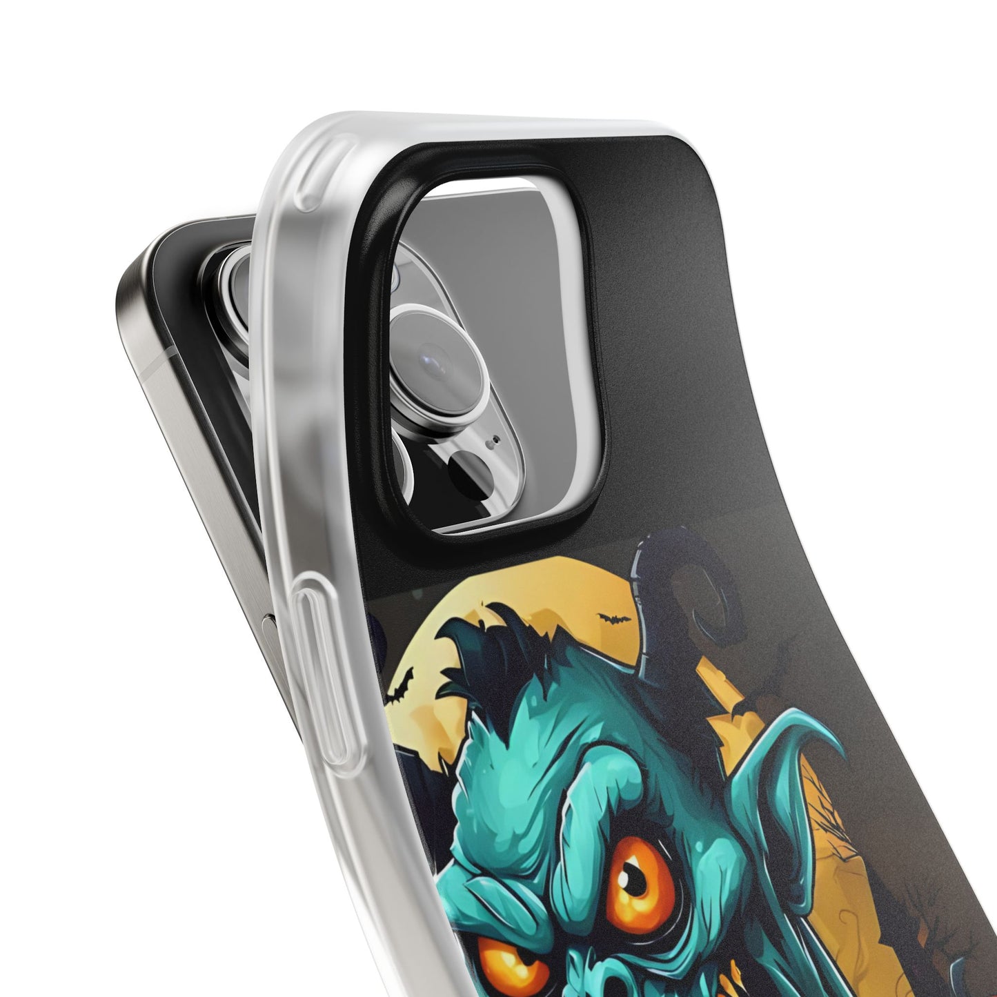 Halloween Monster Flexi Case - Fun Phone Cover, Witch Candy Design, Halloween Gift, Spooky Phone Accessory, Cute Monster Case