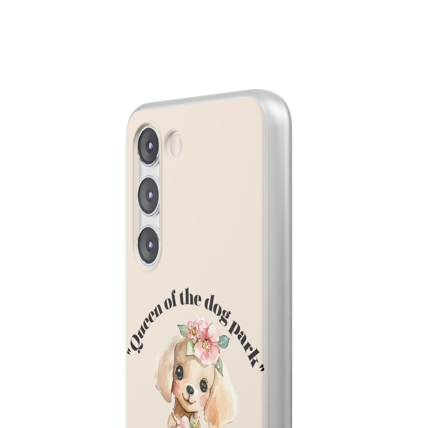 Cute Dog Park Flexi Case - 'Queen of the Dog Park', Protective Phone Cover for Dog Lovers, Pet Gift, Dog Mom Accessory, Custom Phone Case