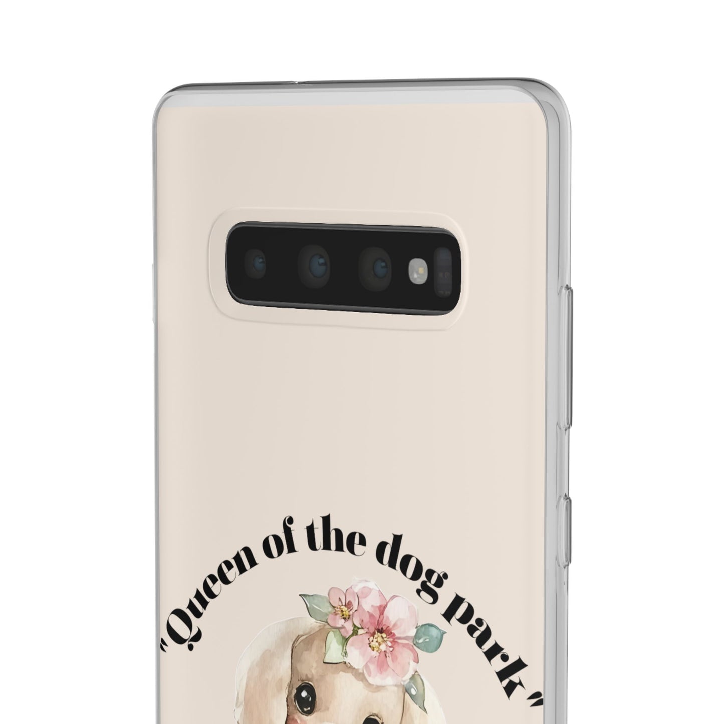 Cute Dog Park Flexi Case - 'Queen of the Dog Park', Protective Phone Cover for Dog Lovers, Pet Gift, Dog Mom Accessory, Custom Phone Case
