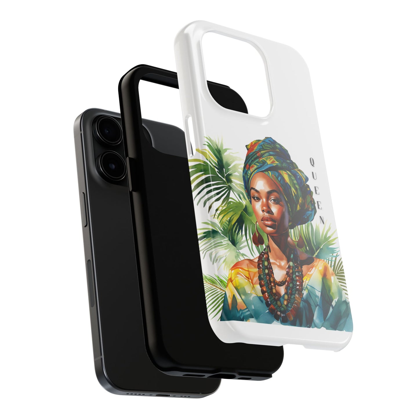 Black Queen Phone Case - Tough, Stylish, Protective Cover for Women, Tropical Vibe, Perfect Gift for Birthdays, Mother's Day, and Celebrations