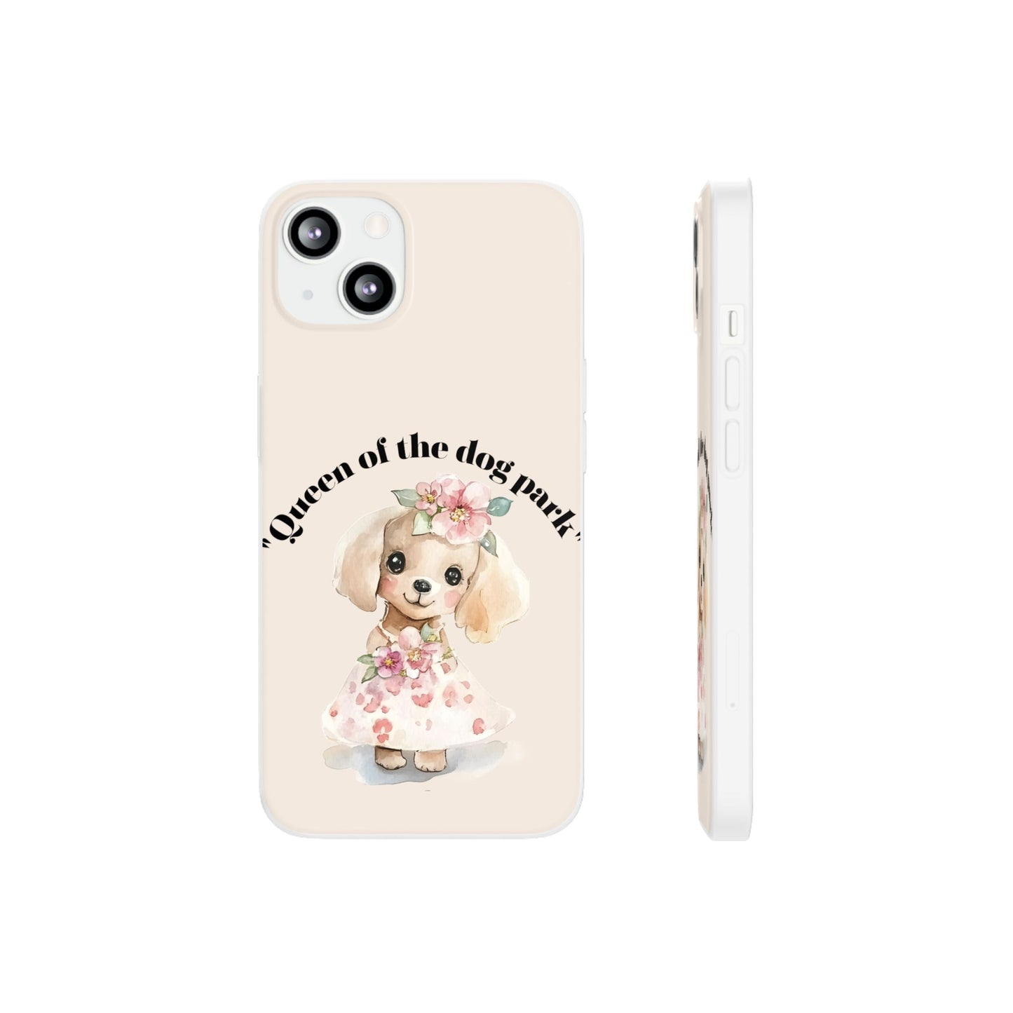 Cute Dog Park Flexi Case - 'Queen of the Dog Park', Protective Phone Cover for Dog Lovers, Pet Gift, Dog Mom Accessory, Custom Phone Case