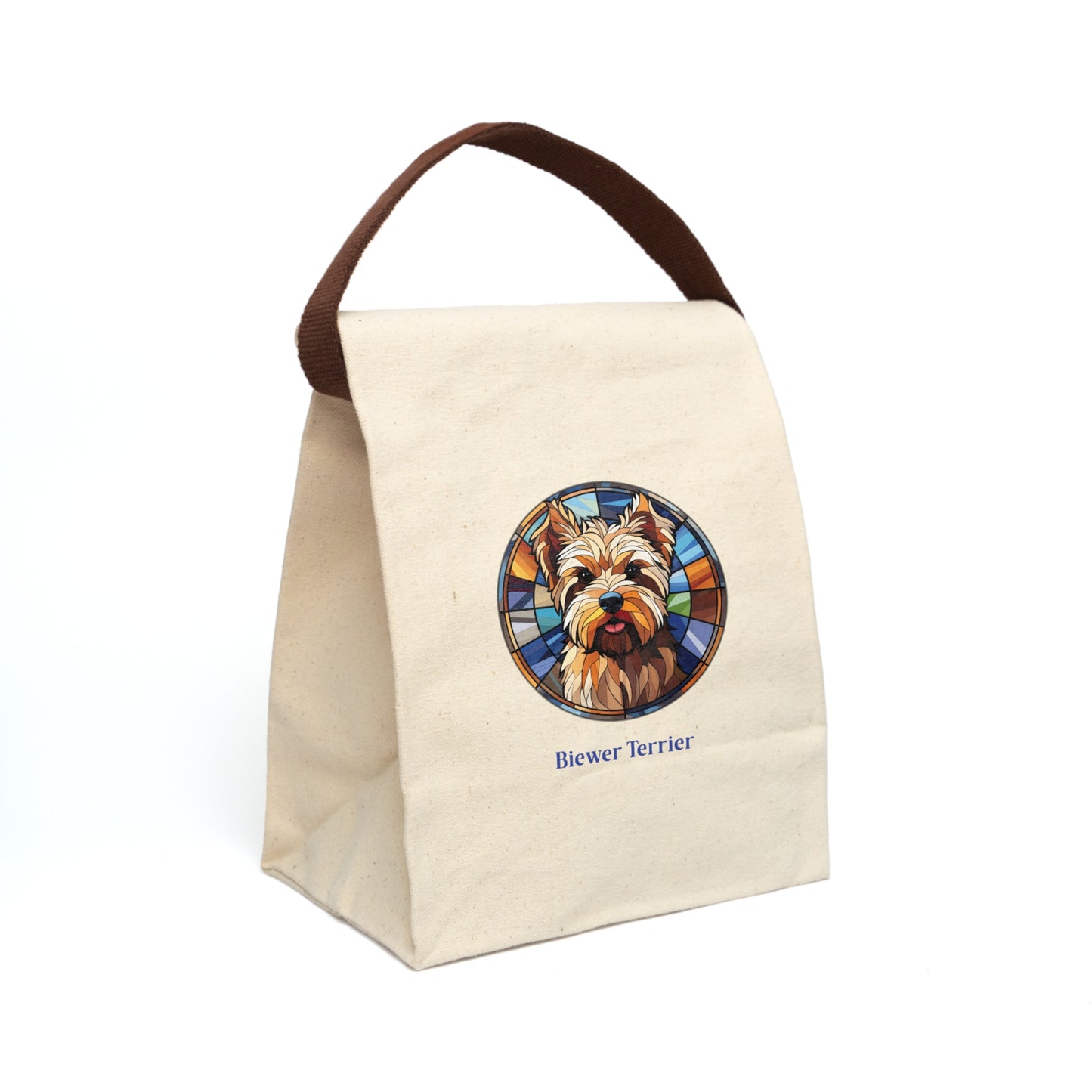 Biewer Terrier Canvas Lunch Bag Pet Lover Gift Reusable Snack Bag Eco-Friendly Lunch Tote Dog Lover Accessory Kids Lunch Bag Printed in Canada