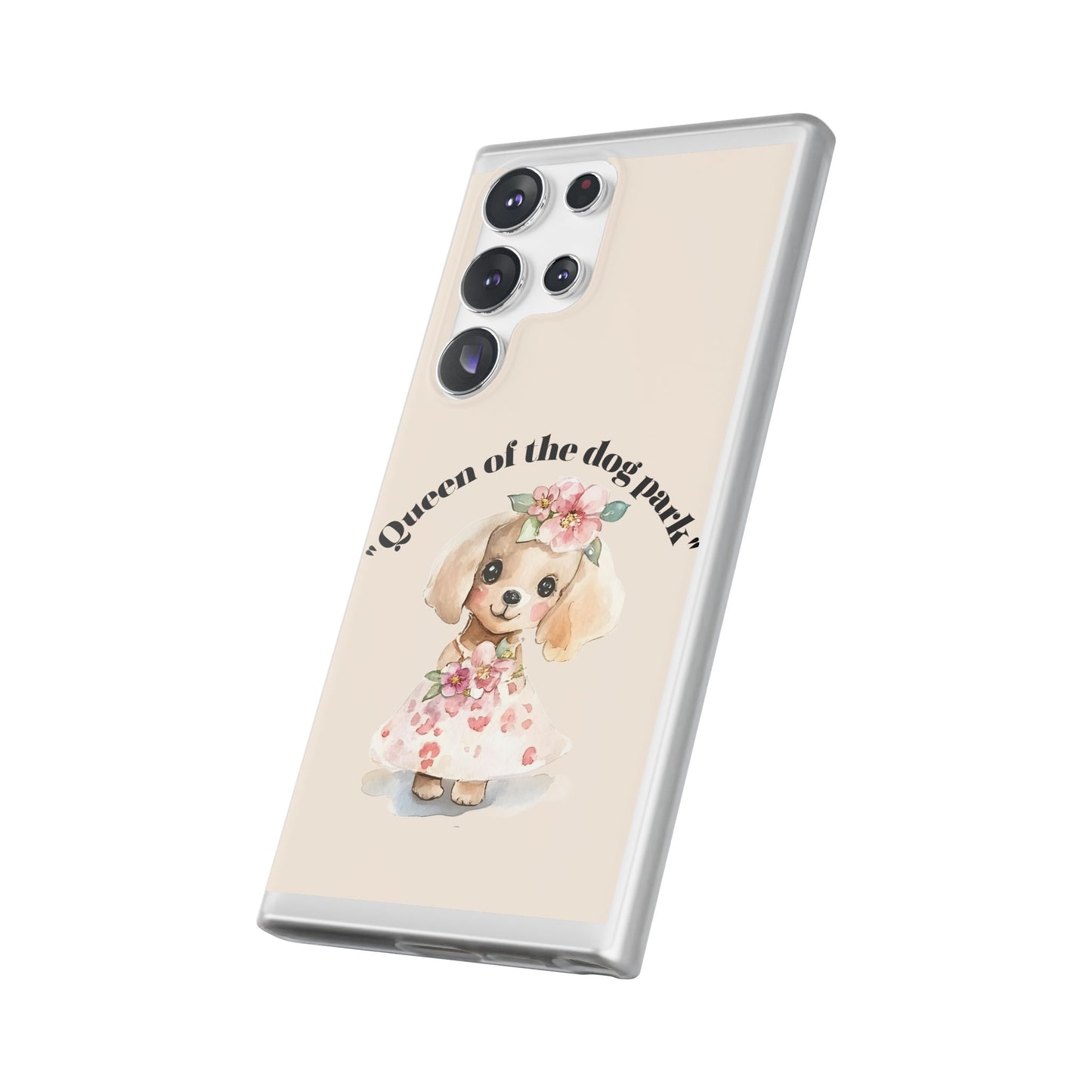 Cute Dog Park Flexi Case - 'Queen of the Dog Park', Protective Phone Cover for Dog Lovers, Pet Gift, Dog Mom Accessory, Custom Phone Case