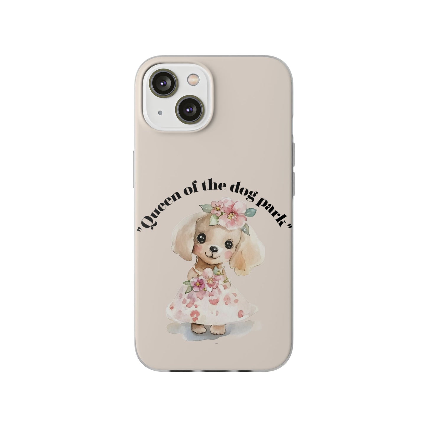 Cute Dog Park Flexi Case - 'Queen of the Dog Park', Protective Phone Cover for Dog Lovers, Pet Gift, Dog Mom Accessory, Custom Phone Case